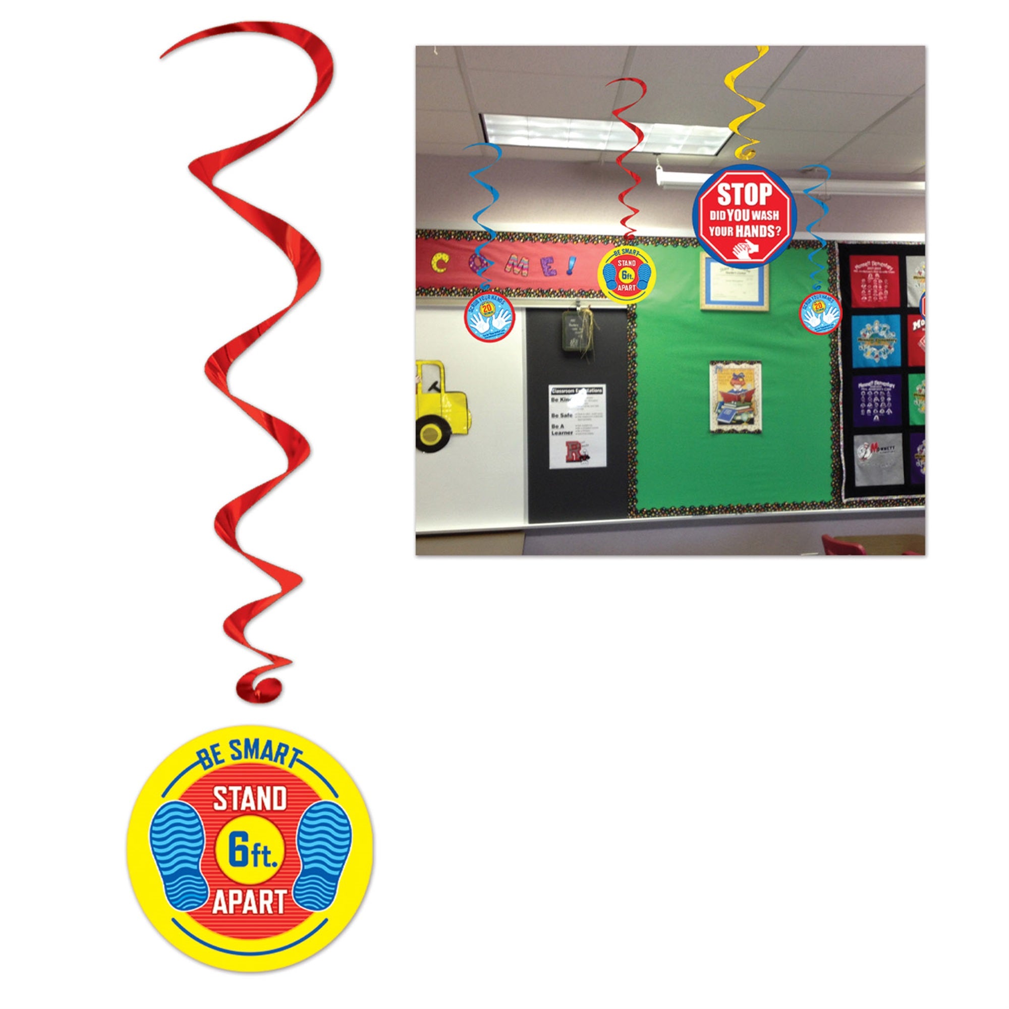 Be Smart Ceiling Whirls, (Pack Of 72)