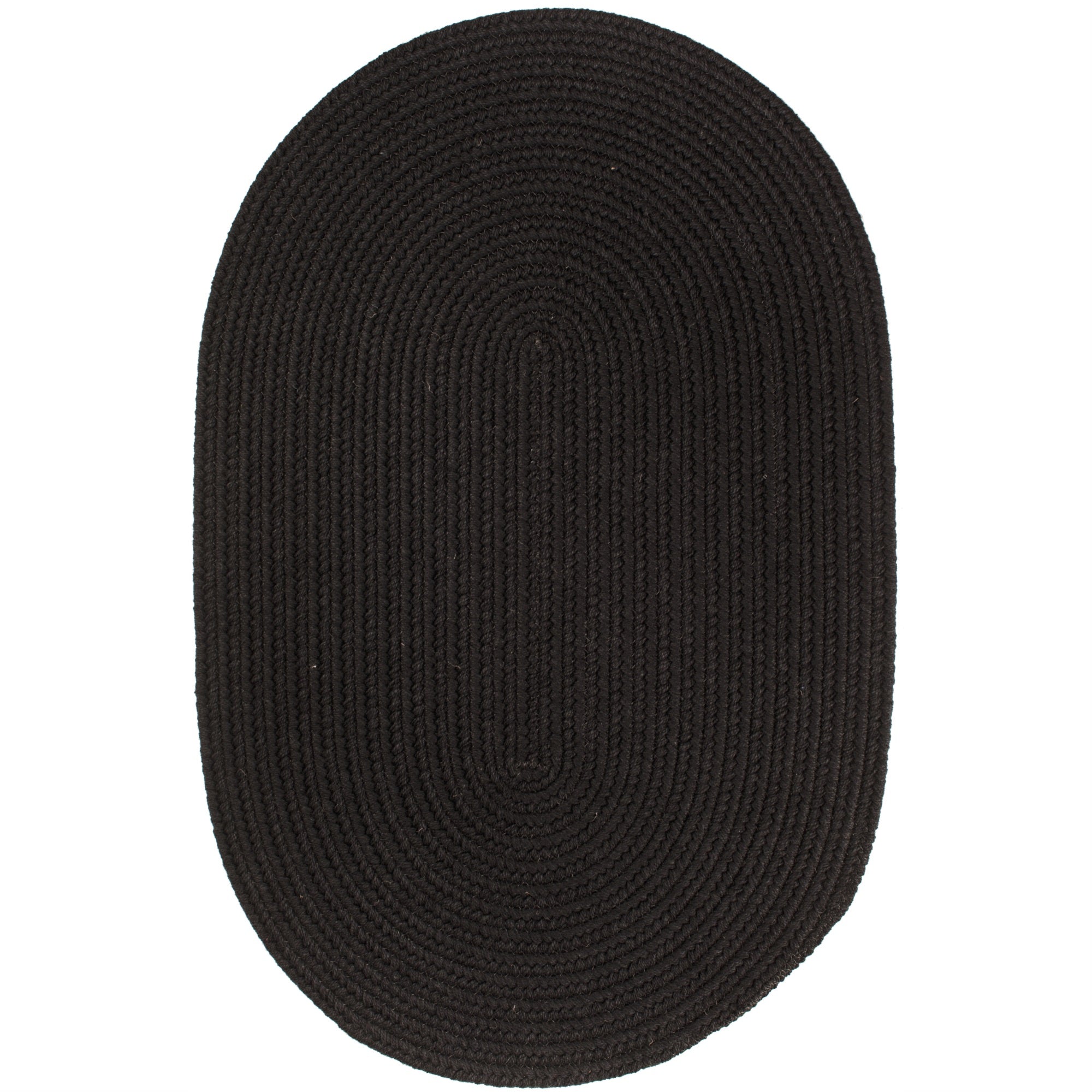 Rhody Rug S112R024X036 Braided Area Rugs, Black, 2' x 3'
