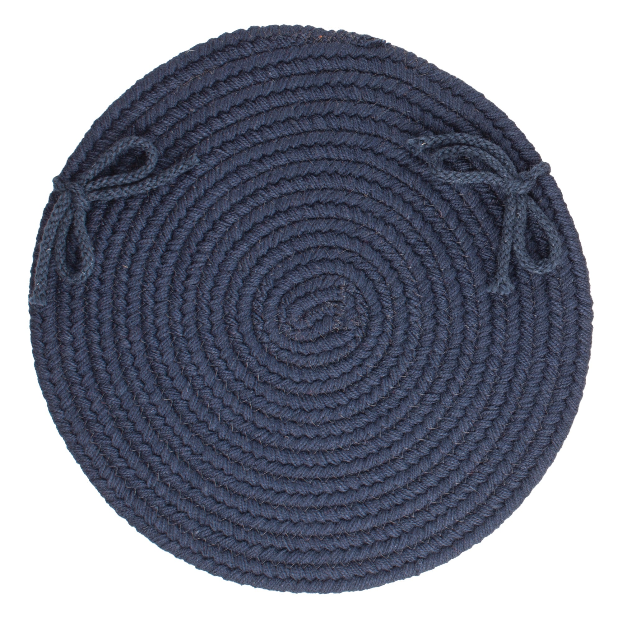 Rhody Rug S156A015X015 Braided Area Rugs, Navy, 15″ x 15″