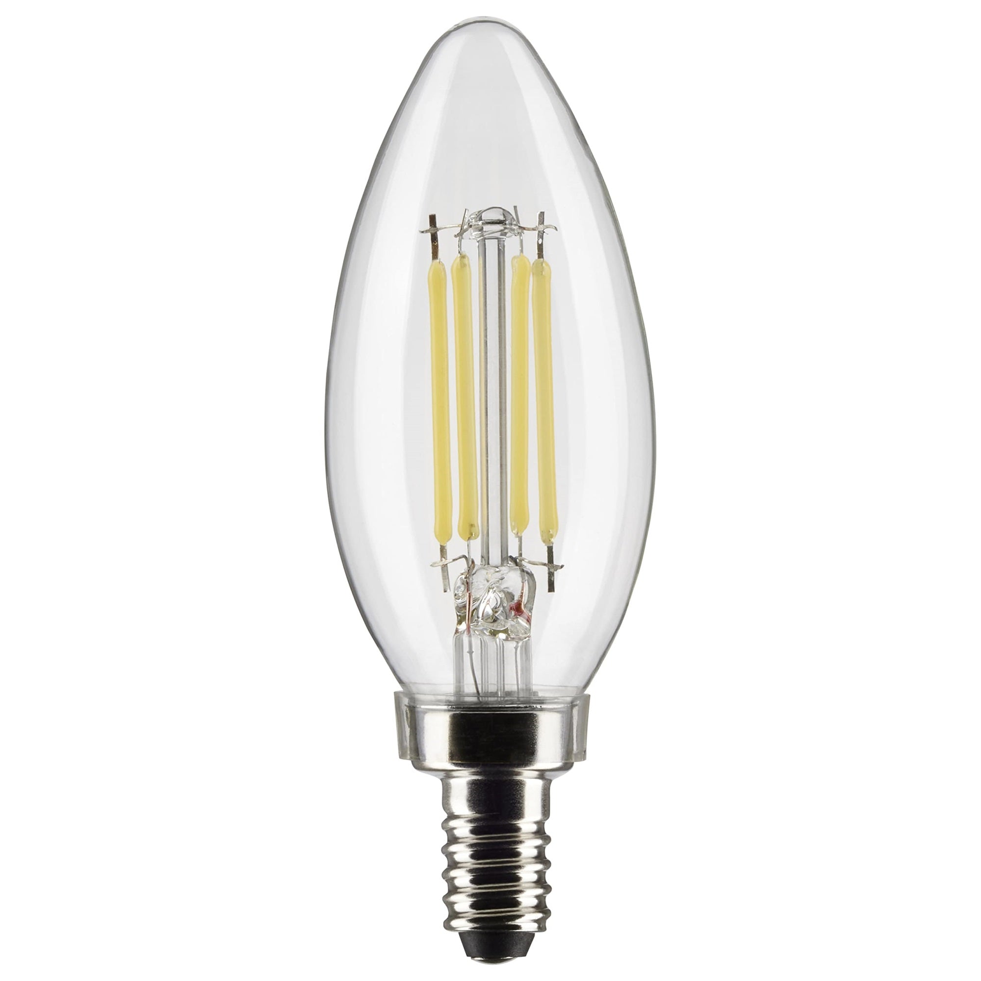 Satco 5.5 Watt B11 LED Clear Candelabra Base 90 CRI 3000K 120 Volt
