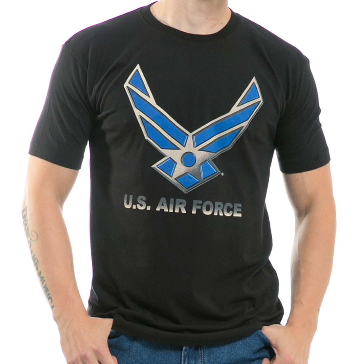 30 Single Tee, Us Airforce 2, Black,Xl