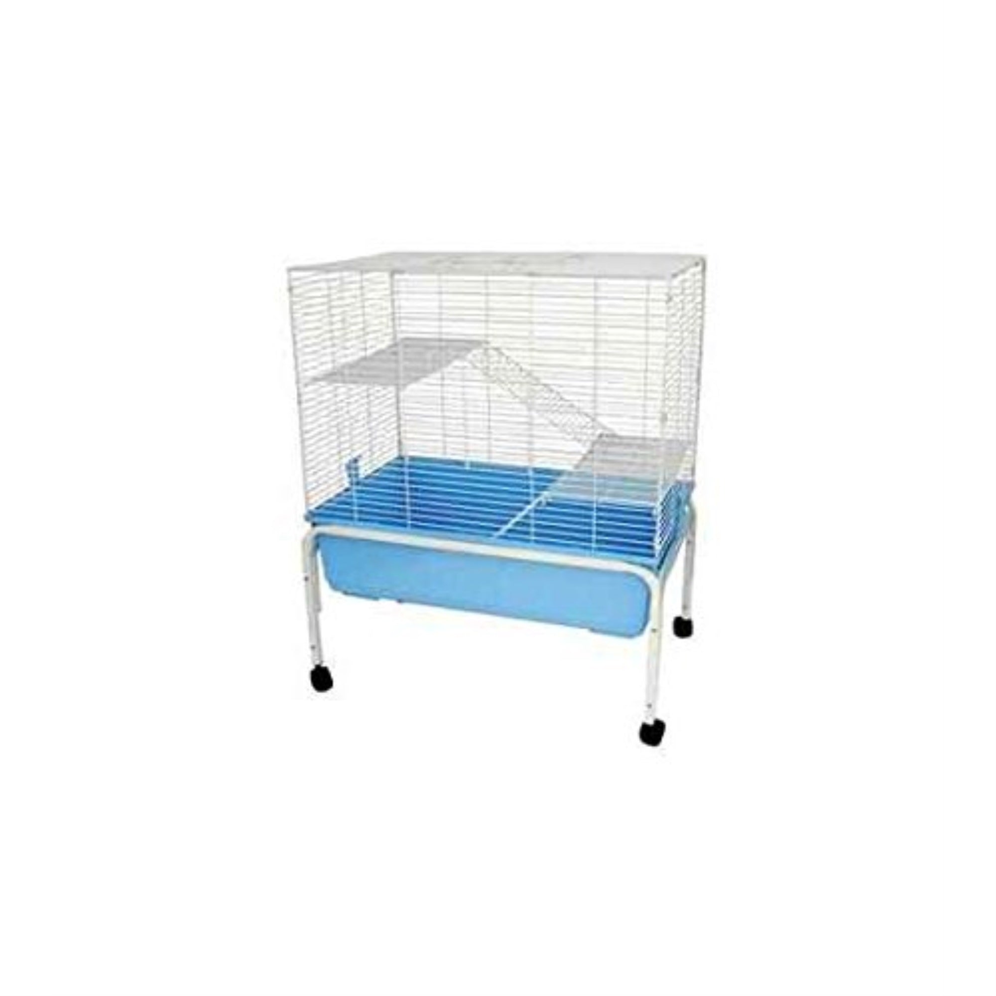 3 Levels Indoor Animal Cage Cat Ferret With Stand In Blue