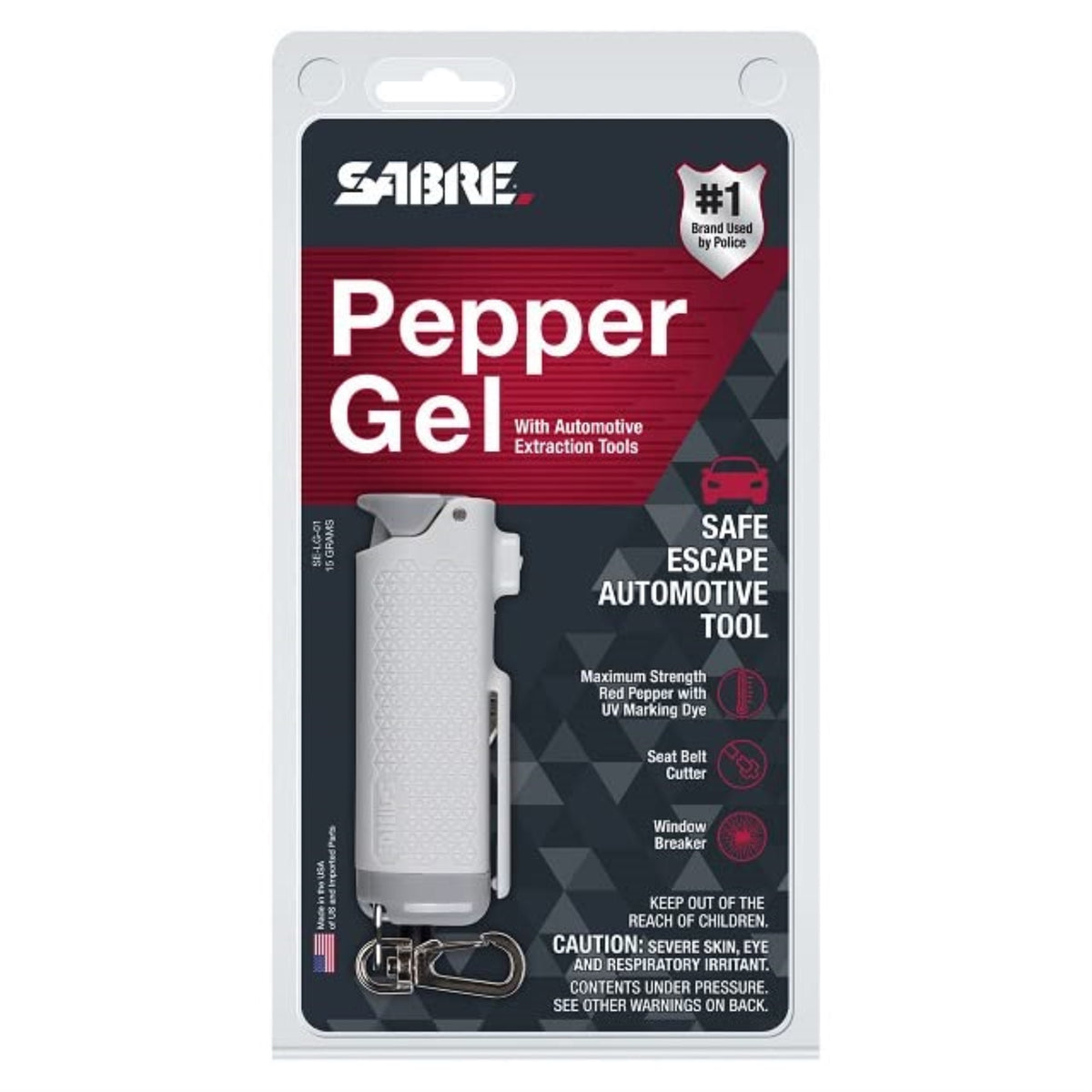 2023 Sabre Pepper Gel, Belt Clutter, Window Breaker - Light Gray, Map:$14.99