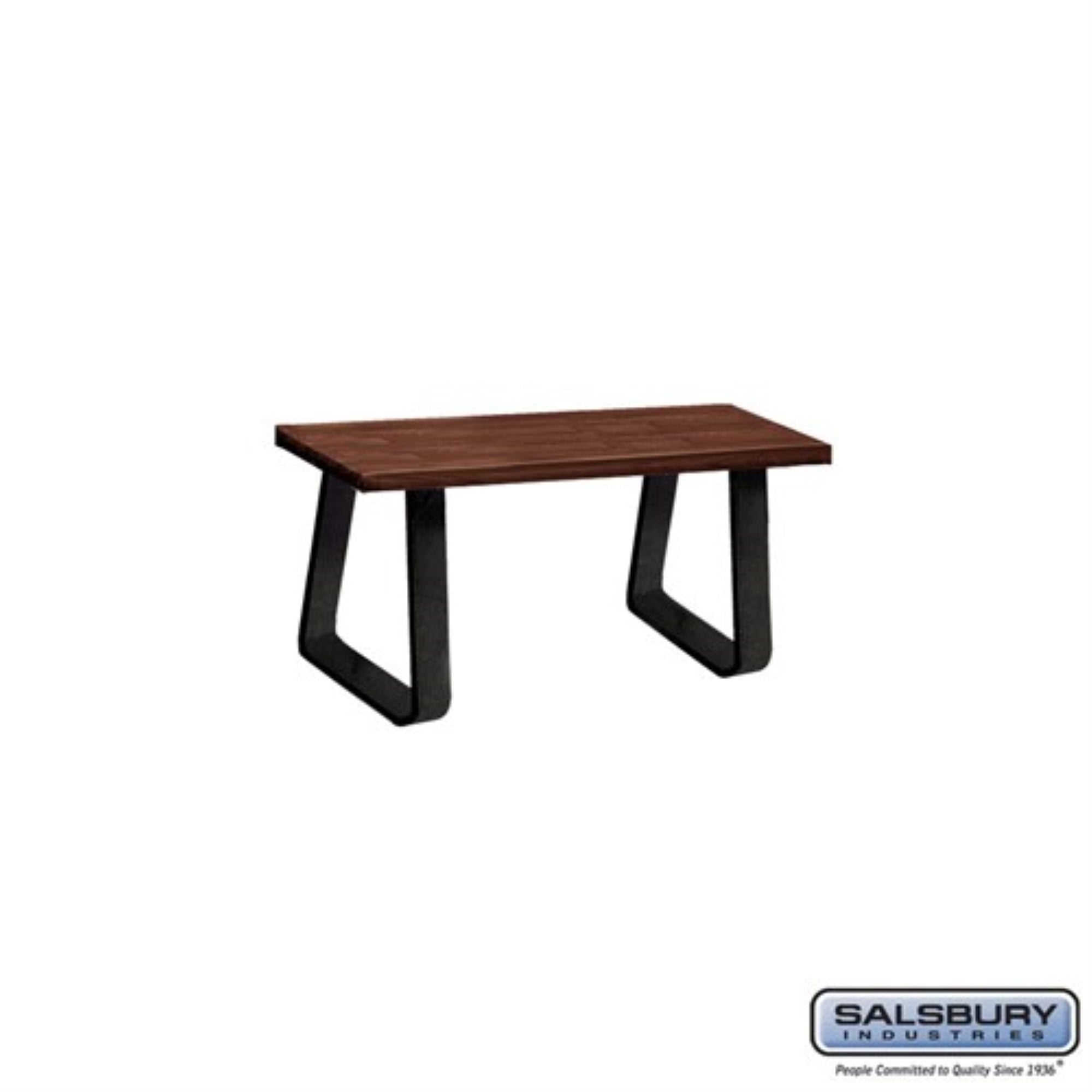 Salsbury Wood Locker Bench - 36 Inches - 14 Inches Deep - Dark Finish - Free Standing