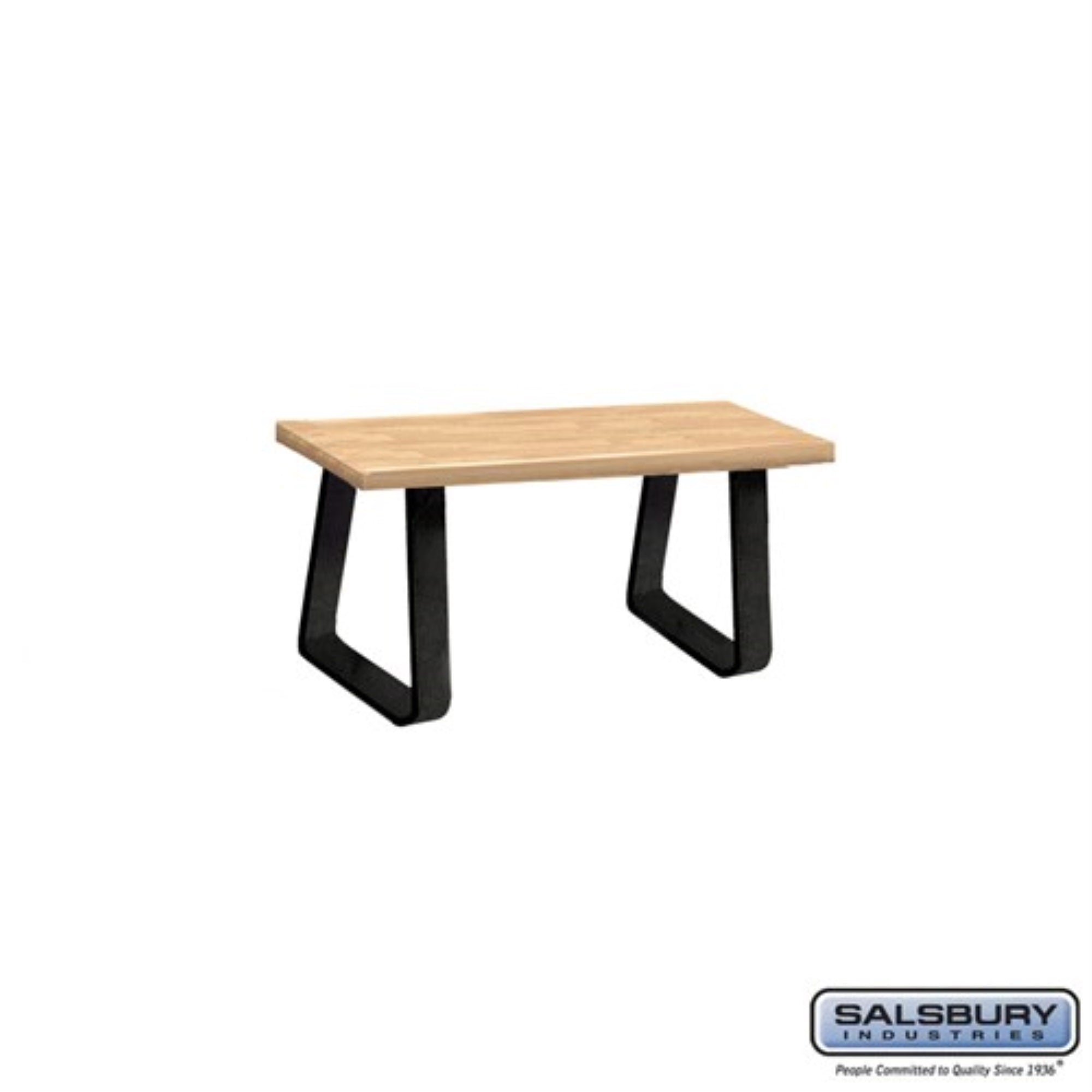 Salsbury Wood Locker Bench - 36 Inches - 14 Inches Deep - Light Finish - Free Standing