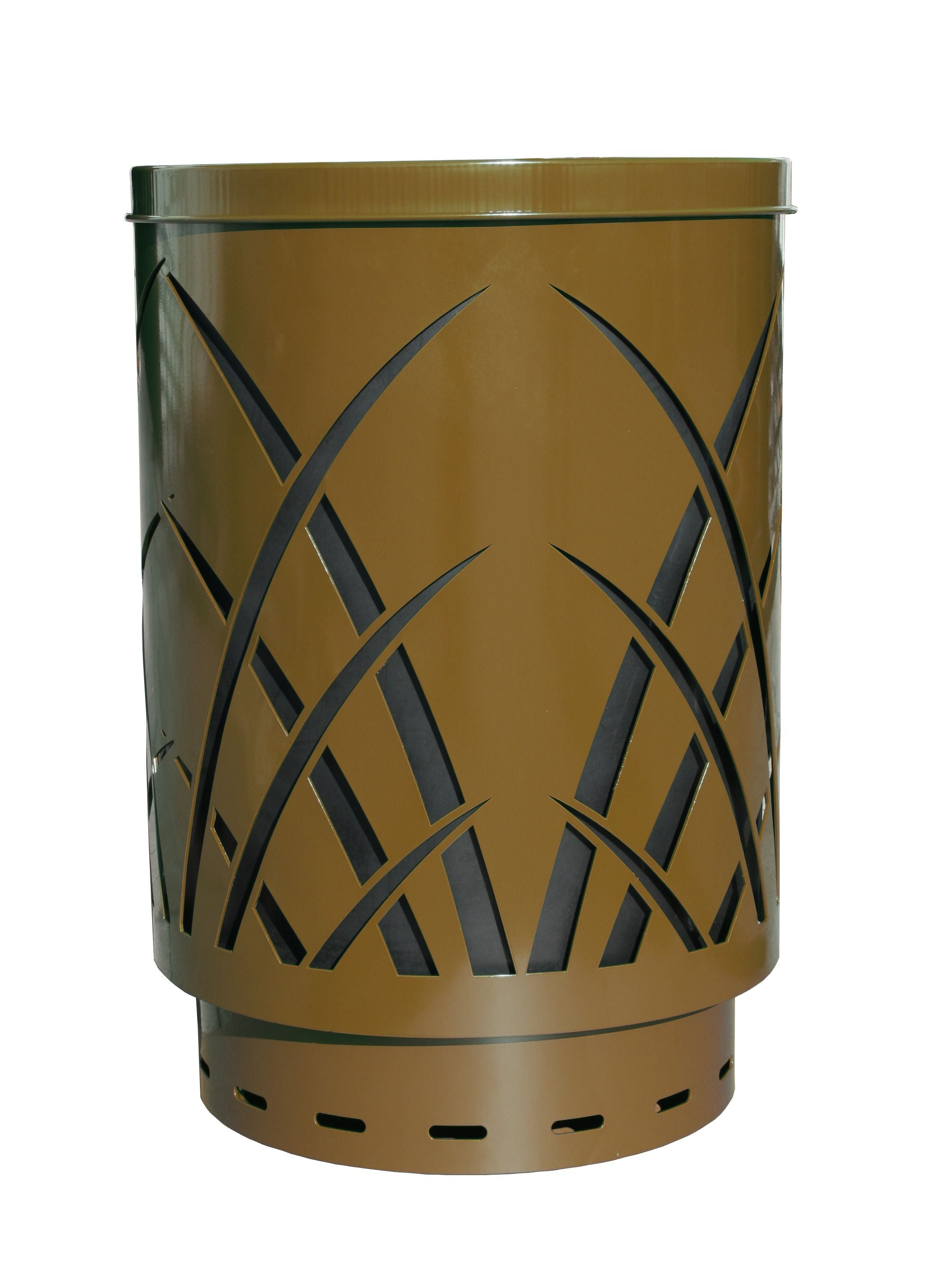 Saw40P-Ft-Bn-Vv Ergode Sawgrass Can - Decorative Waste Receptacle For City Streets, Malls, Parks, And Office Complexes. Durable