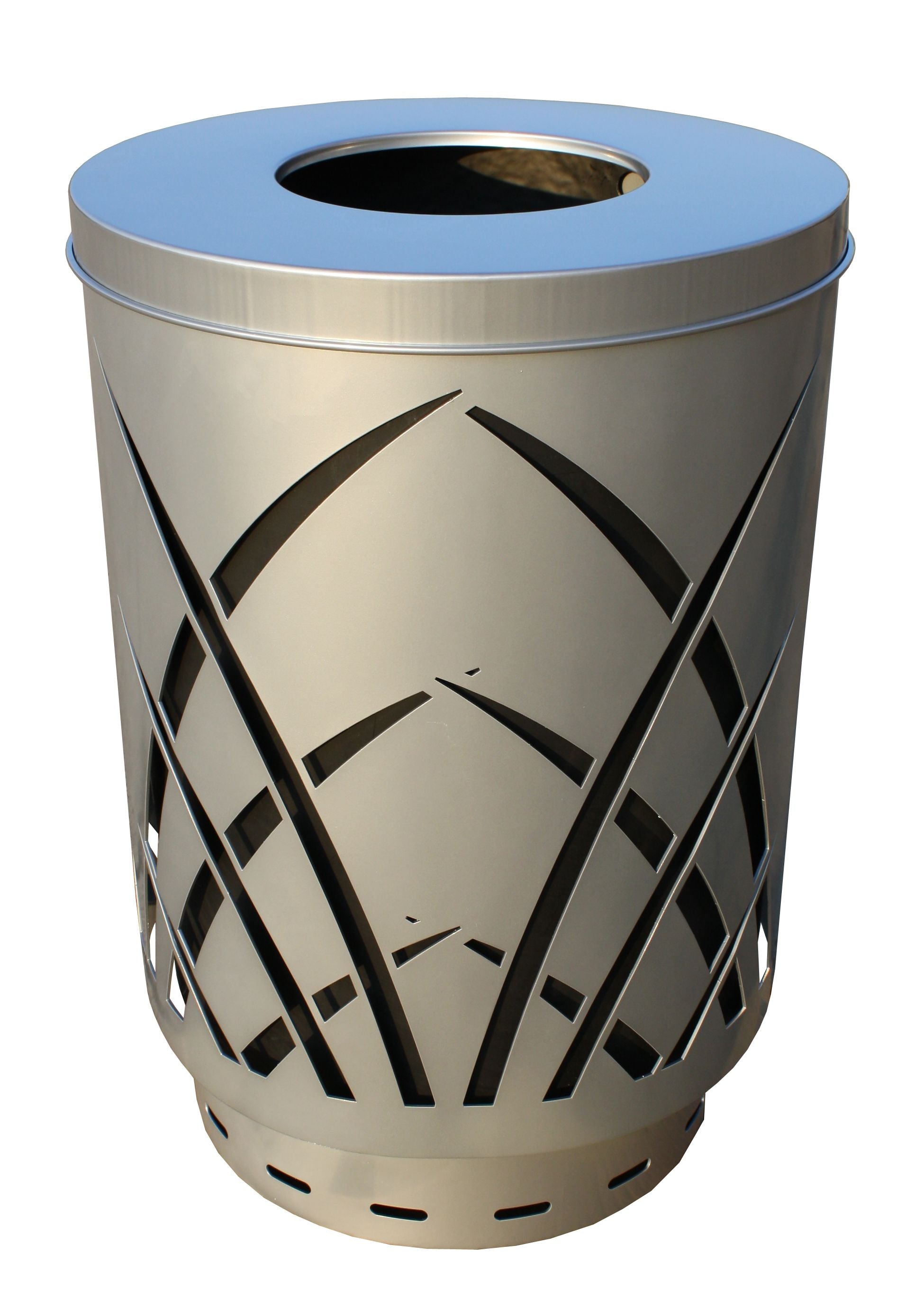 Saw40P-Ft-Slv-Vv Ergode Sawgrass Can - Decorative Waste Receptacle For City Streets, Malls, Parks, And Office Complexes. Durable