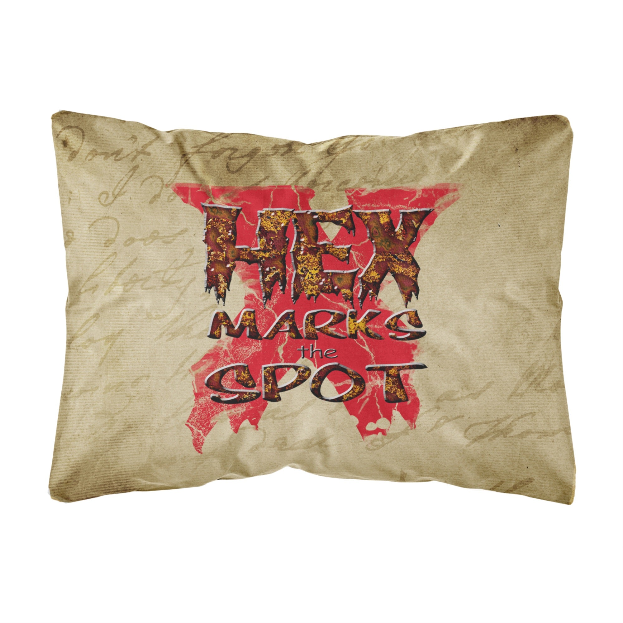 Caroline'S Treasures Hex Marks The Spot Halloween Canvas Fabric Decorative Pillow, Large, Multicolor
