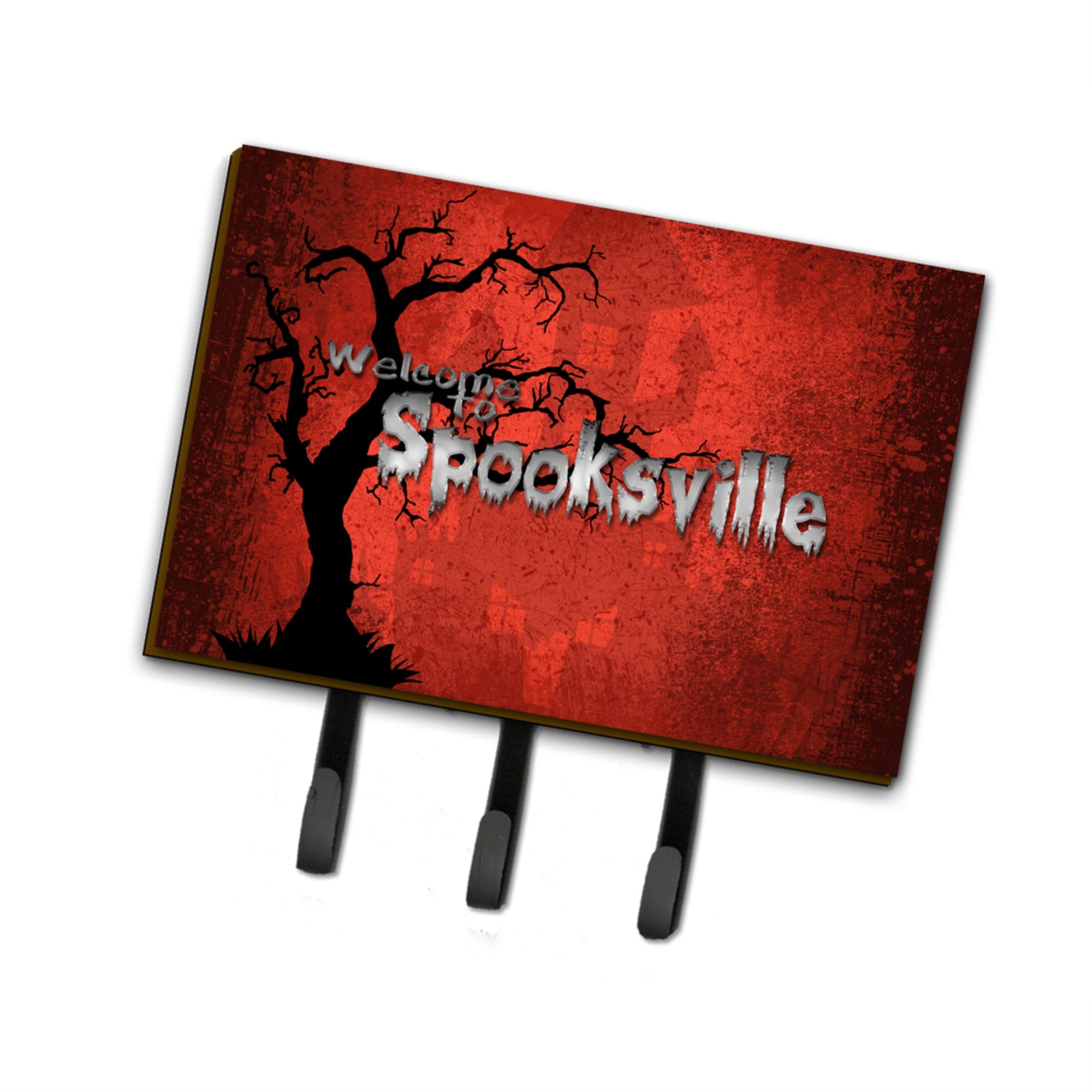 Caroline'S Treasures Sb3008Th68 Welcome To Spooks Ville Halloween Leash Or Key Holder, Large, Multicolor