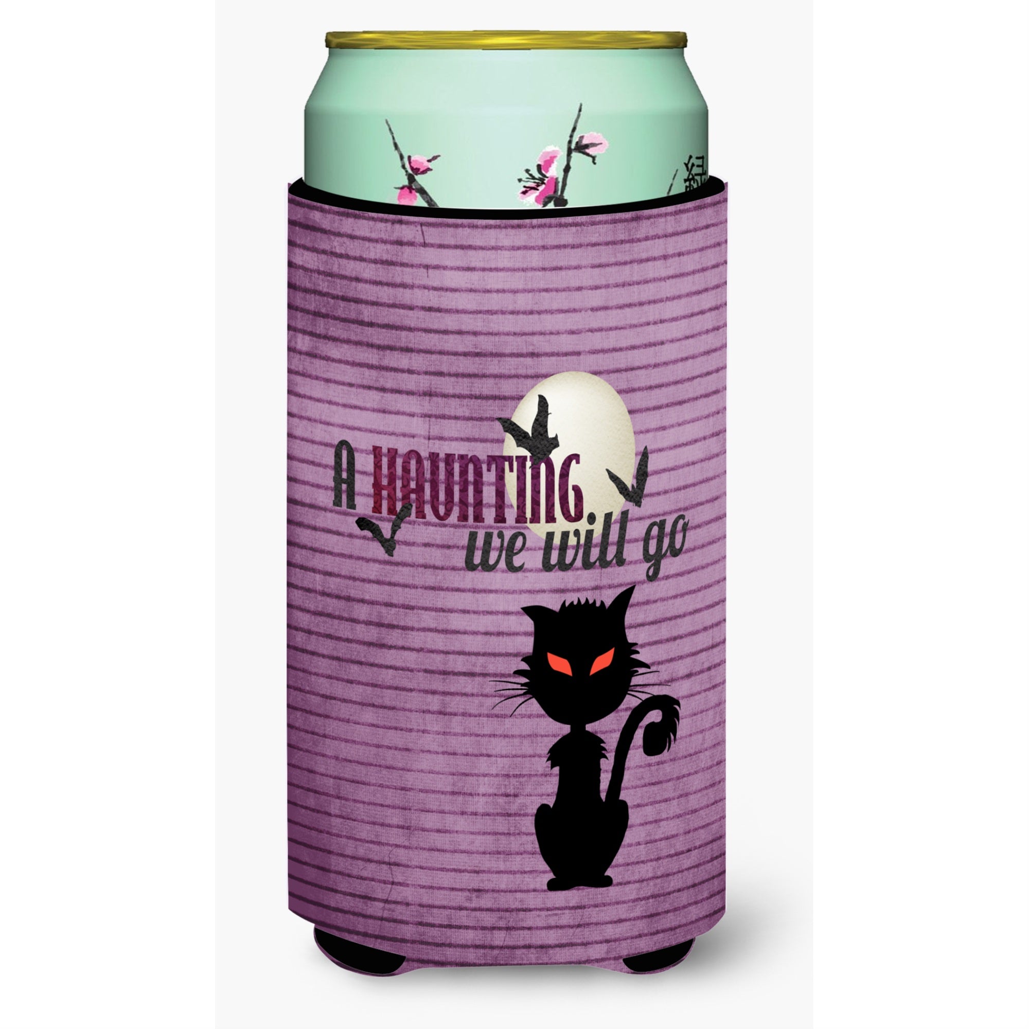 A Haunting We Will Go Halloween  Tall Boy Beverage Insulator Beverage Insulator Hugger