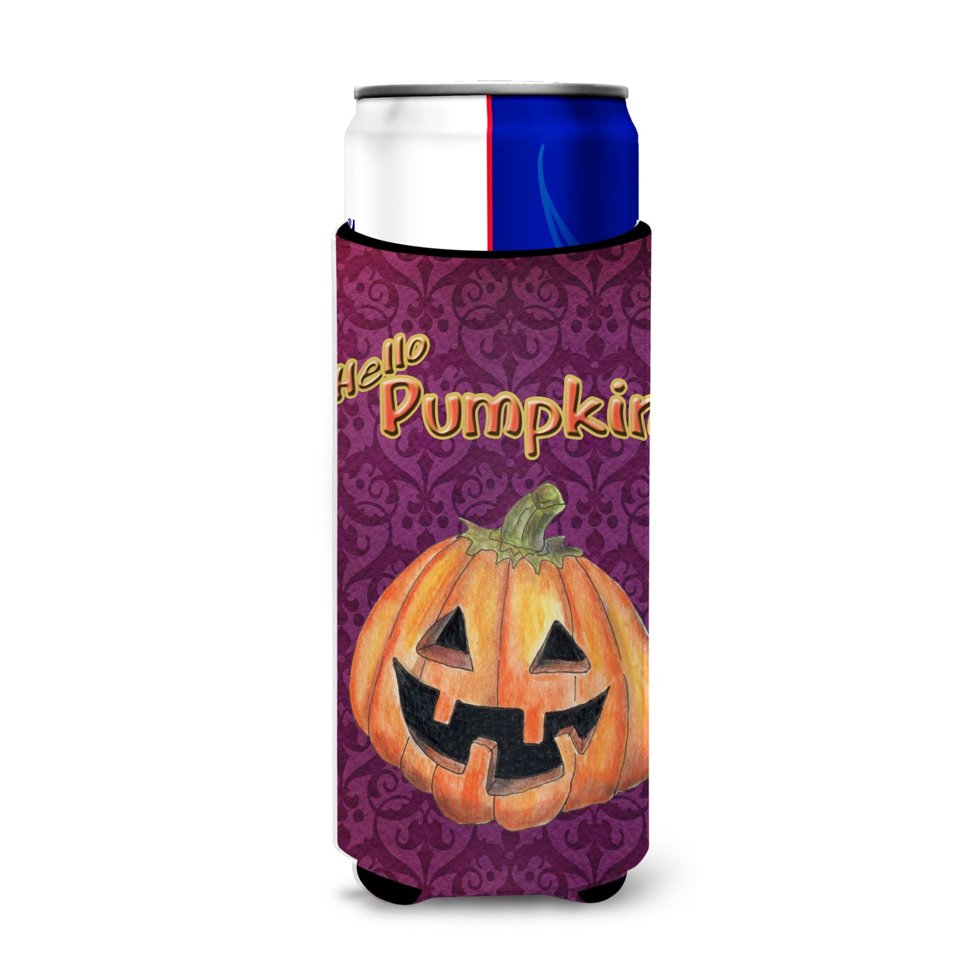 Hello Pumpkin Halloween Ultra Beverage Insulators For Slim Cans Sb3017Muk