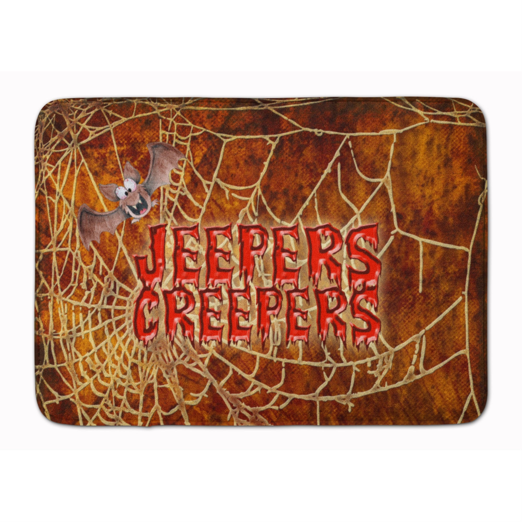 Caroline'S Treasures Jeepers Creepers With Bat Halloween Floor Mat, 19 X 27, Multicolor