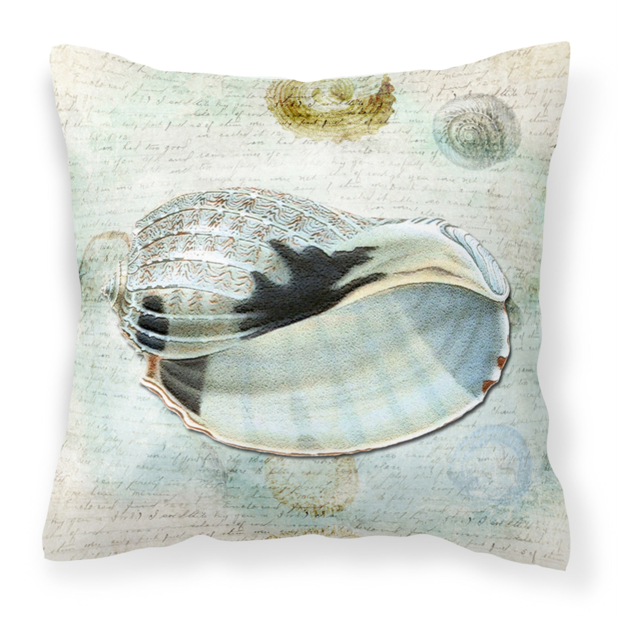 Caroline'S Treasures Sb3028Pw1414 Shells Canvas Fabric Decorative Pillow, Large, Multicolor