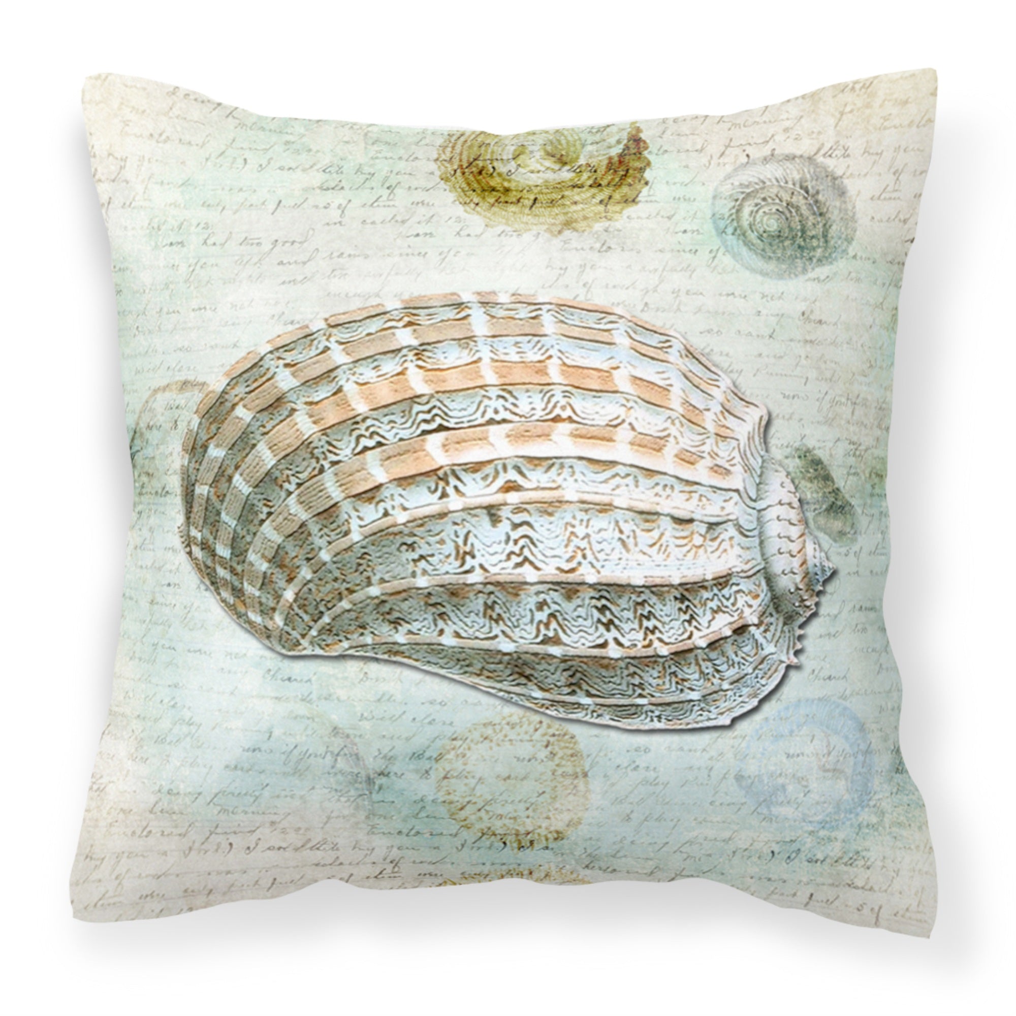 Caroline'S Treasures Sb3029Pw1414 Shells Canvas Fabric Decorative Pillow, Large, Multicolor