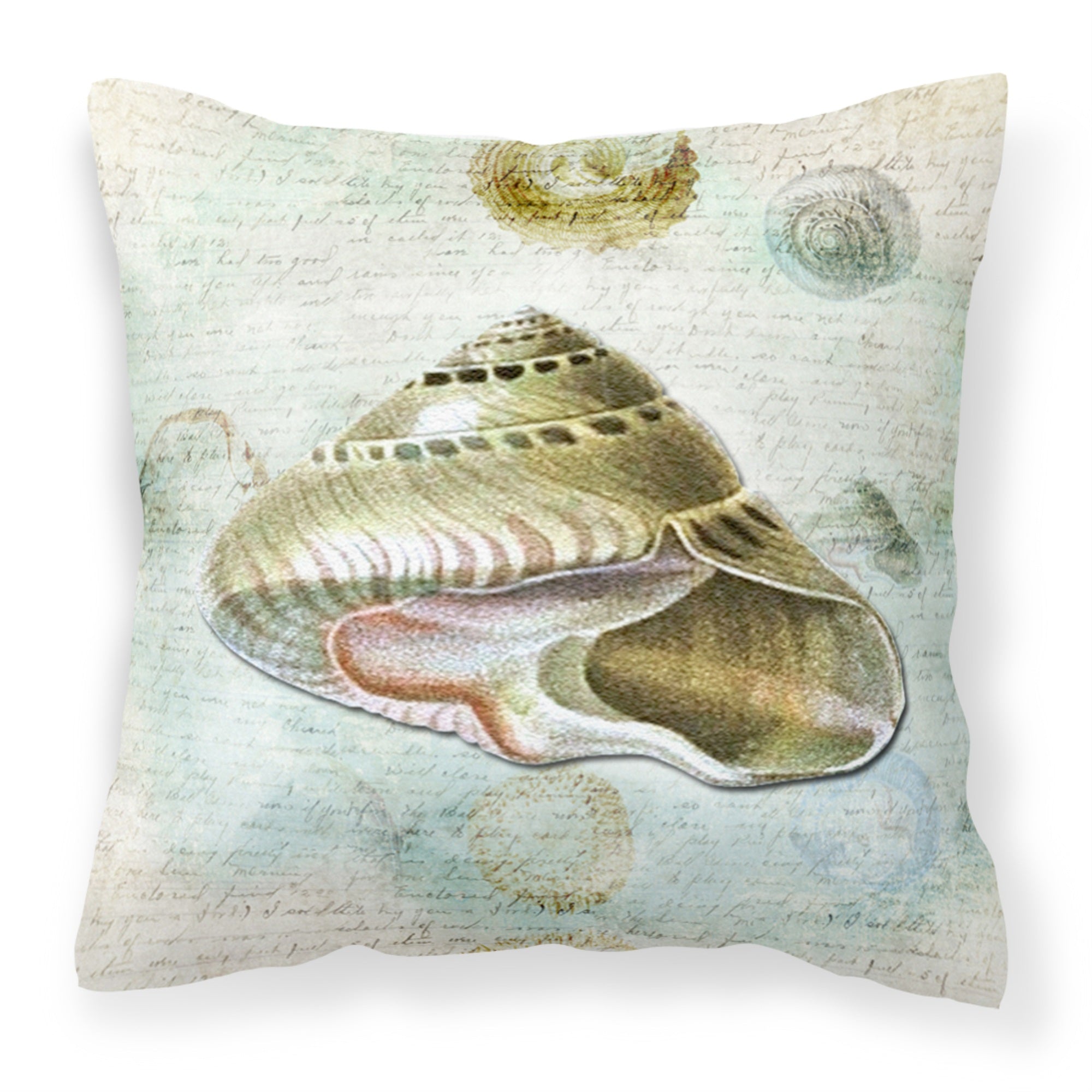 Caroline'S Treasures Sb3030Pw1414 Shells Canvas Fabric Decorative Pillow, Large, Multicolor