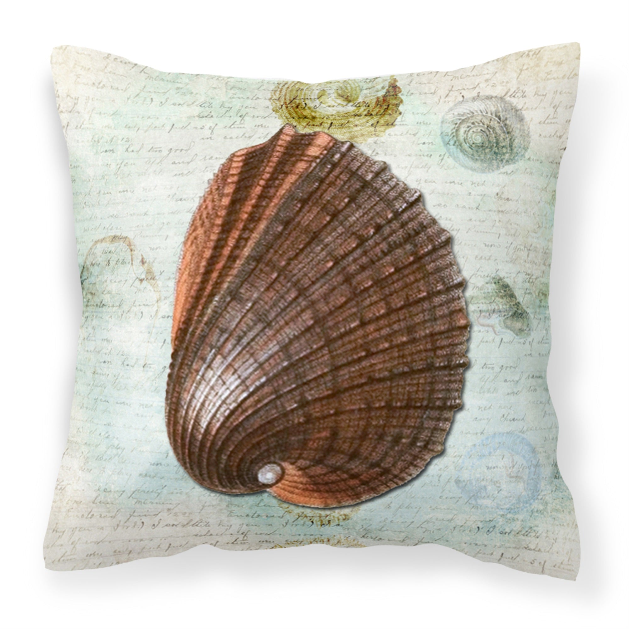 Caroline'S Treasures Sb3032Pw1414 Shells Canvas Fabric Decorative Pillow, Large, Multicolor