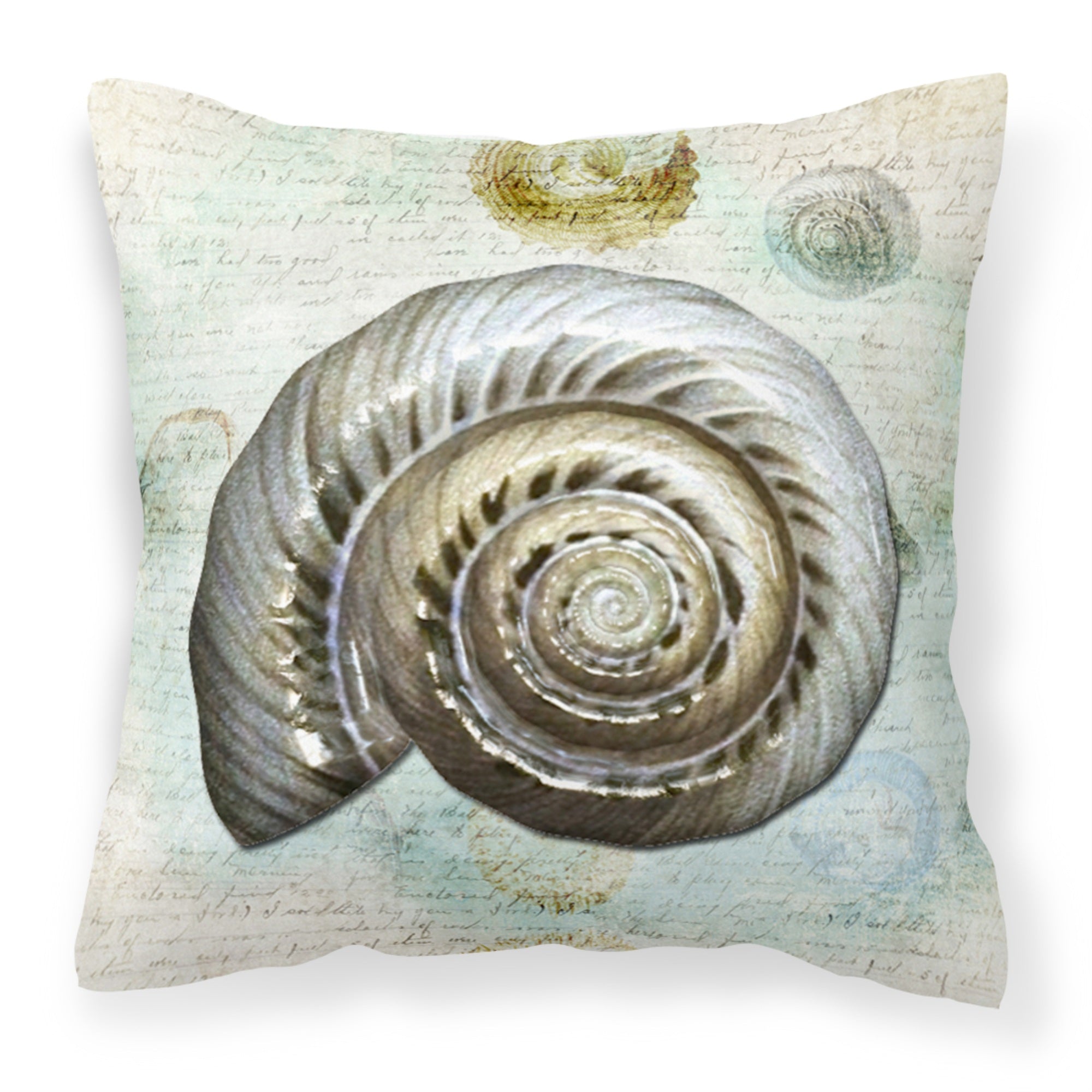 Caroline'S Treasures Sb3033Pw1414 Shells Canvas Fabric Decorative Pillow, Large, Multicolor