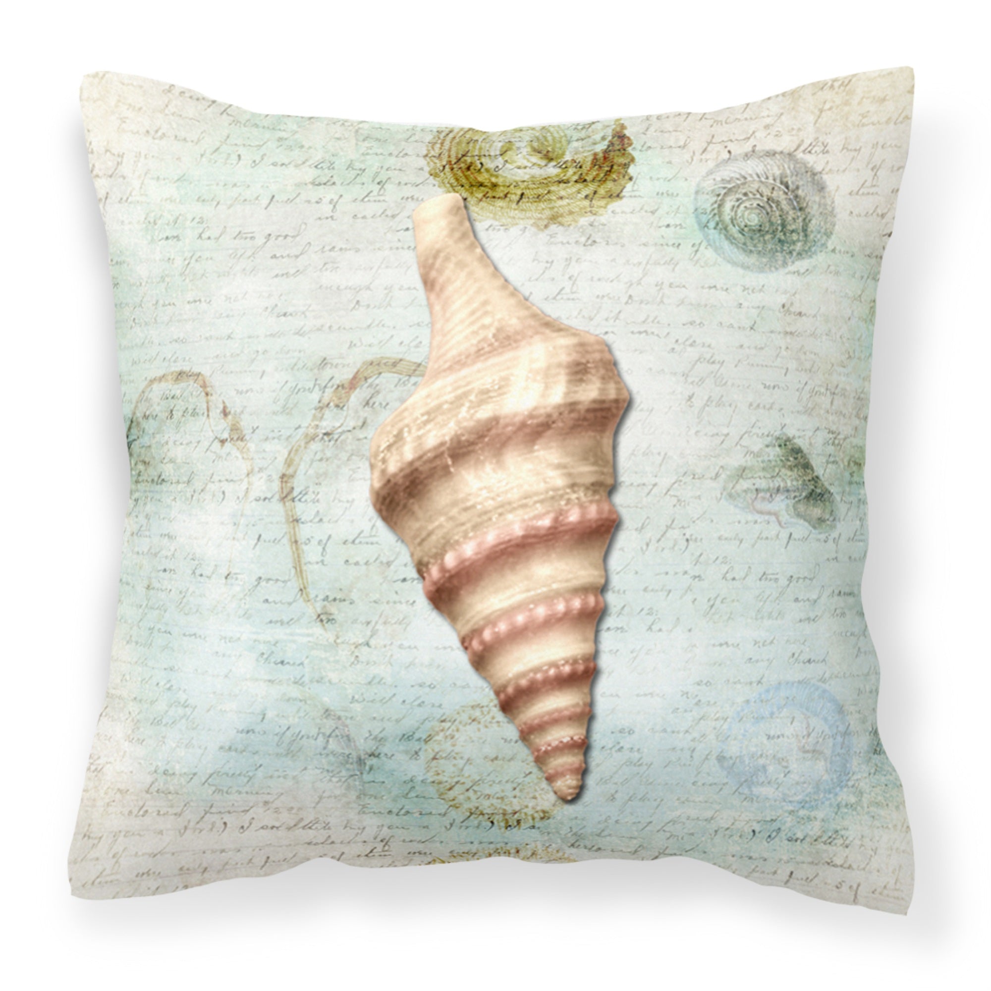 Caroline'S Treasures Sb3049Pw1414 Shells Canvas Fabric Decorative Pillow, Large, Multicolor