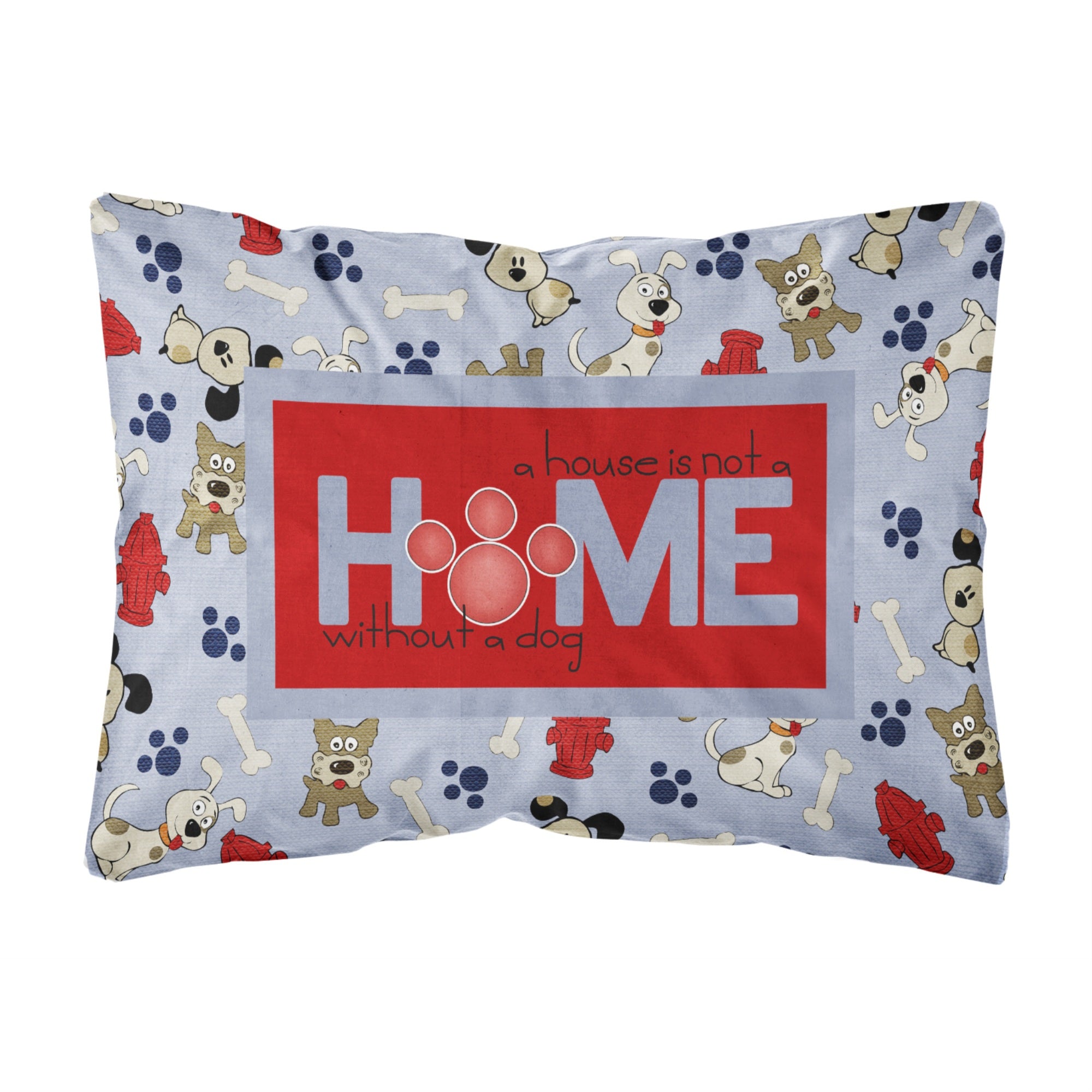 Caroline'S Treasures A House Is Not A Home Without A Dog Canvas Fabric Decorative Pillow, Large, Multicolor