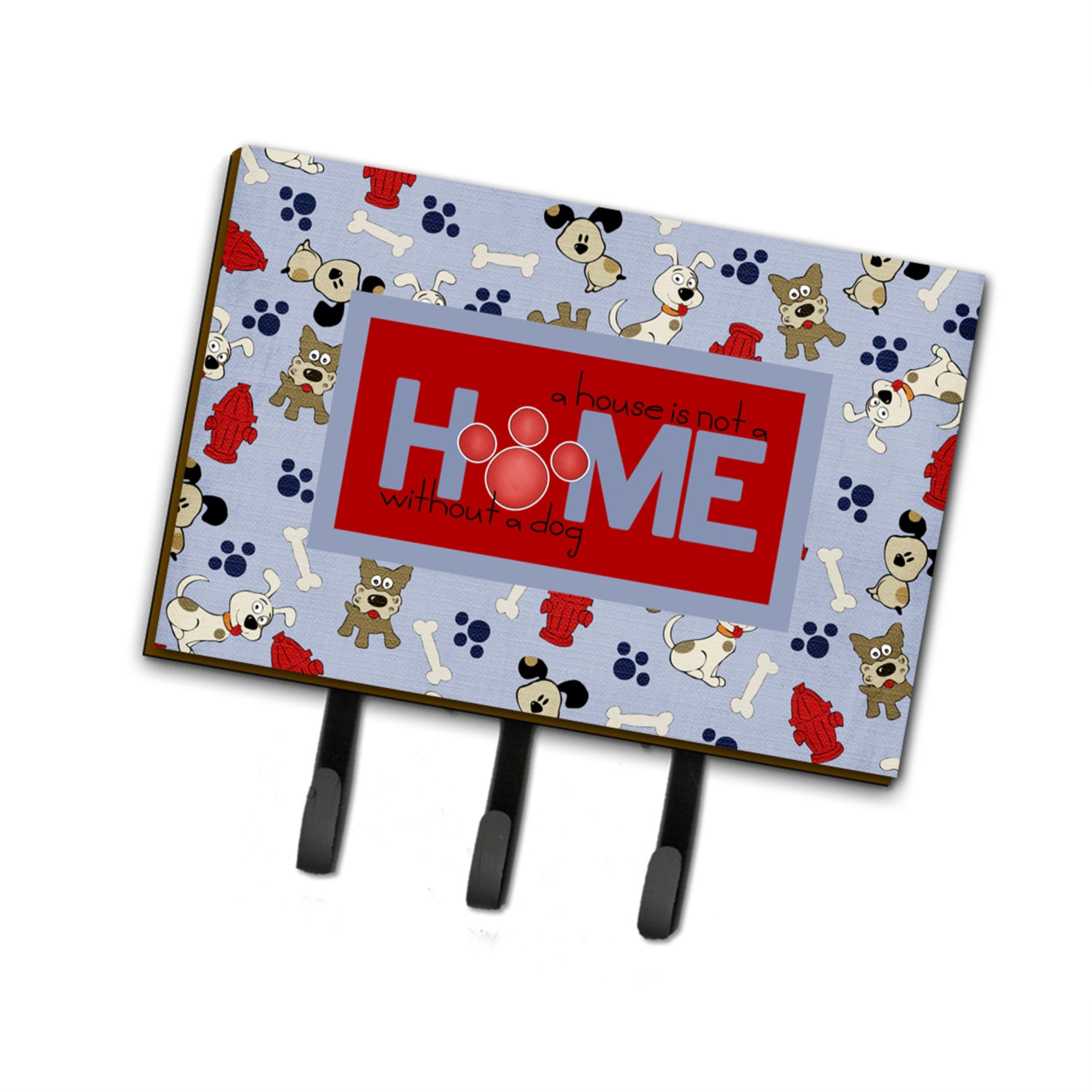 Caroline'S Treasures Sb3052Th68 A House Is Not A Home Without A Dog Leash Or Key Holder, Large, Multicolor