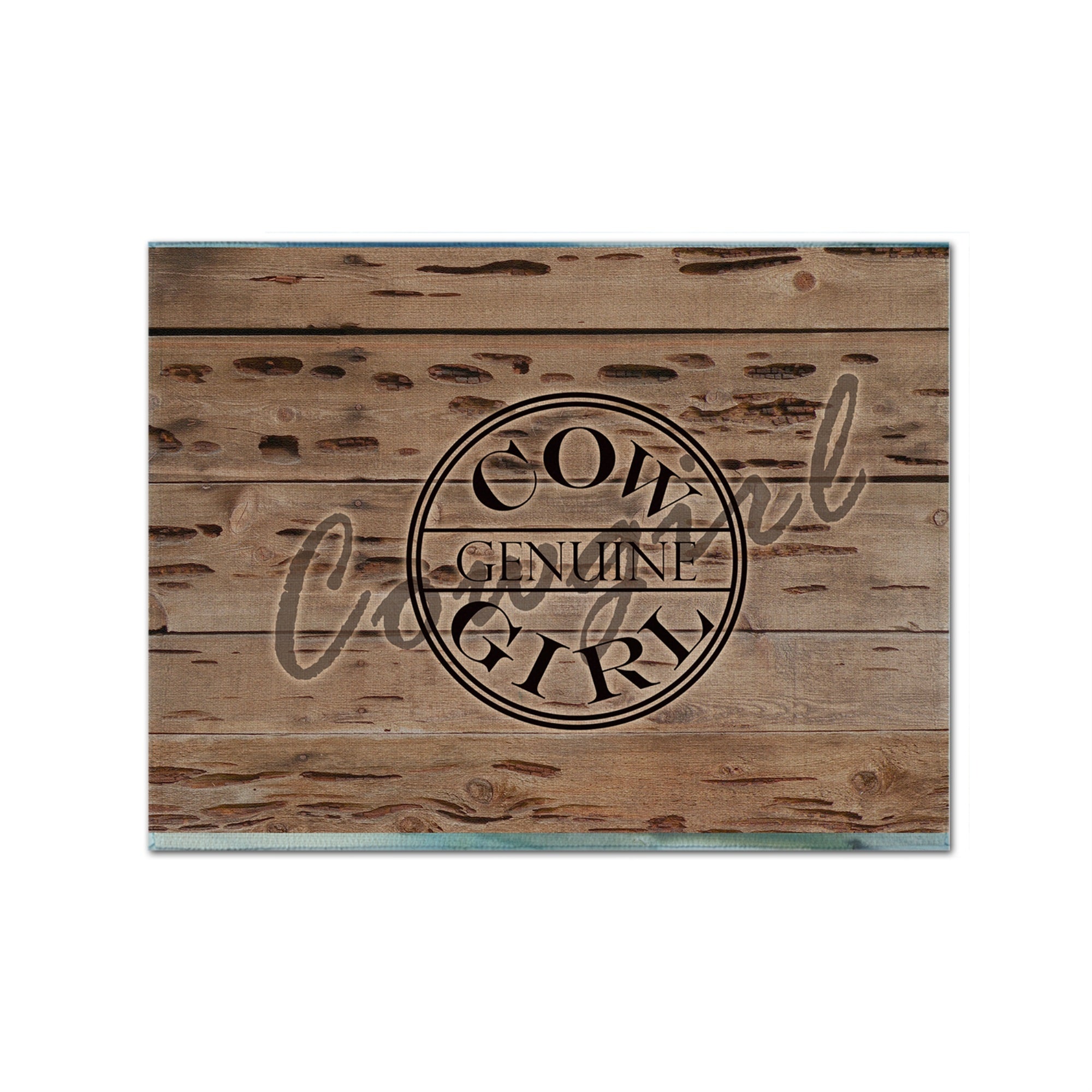 Caroline'S Treasures Sb3056Plmt Genuine Cow Girl Branded Fabric Placemat, Multicolor