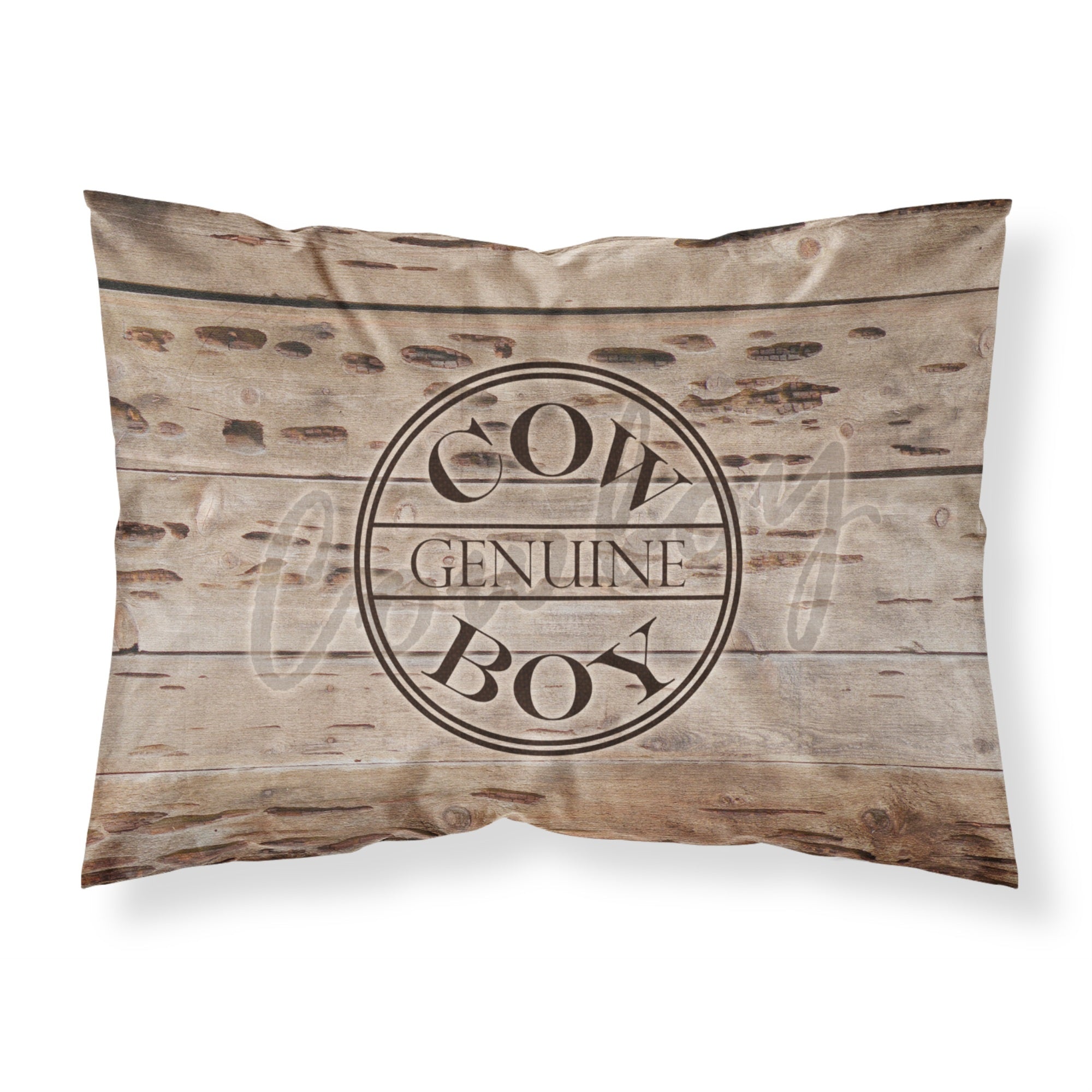 Caroline'S Treasures Sb3057Pillowcase Genuine Cow Boy Branded Moisture Wicking Fabric Standard Pillowcase, Large, Multicolor