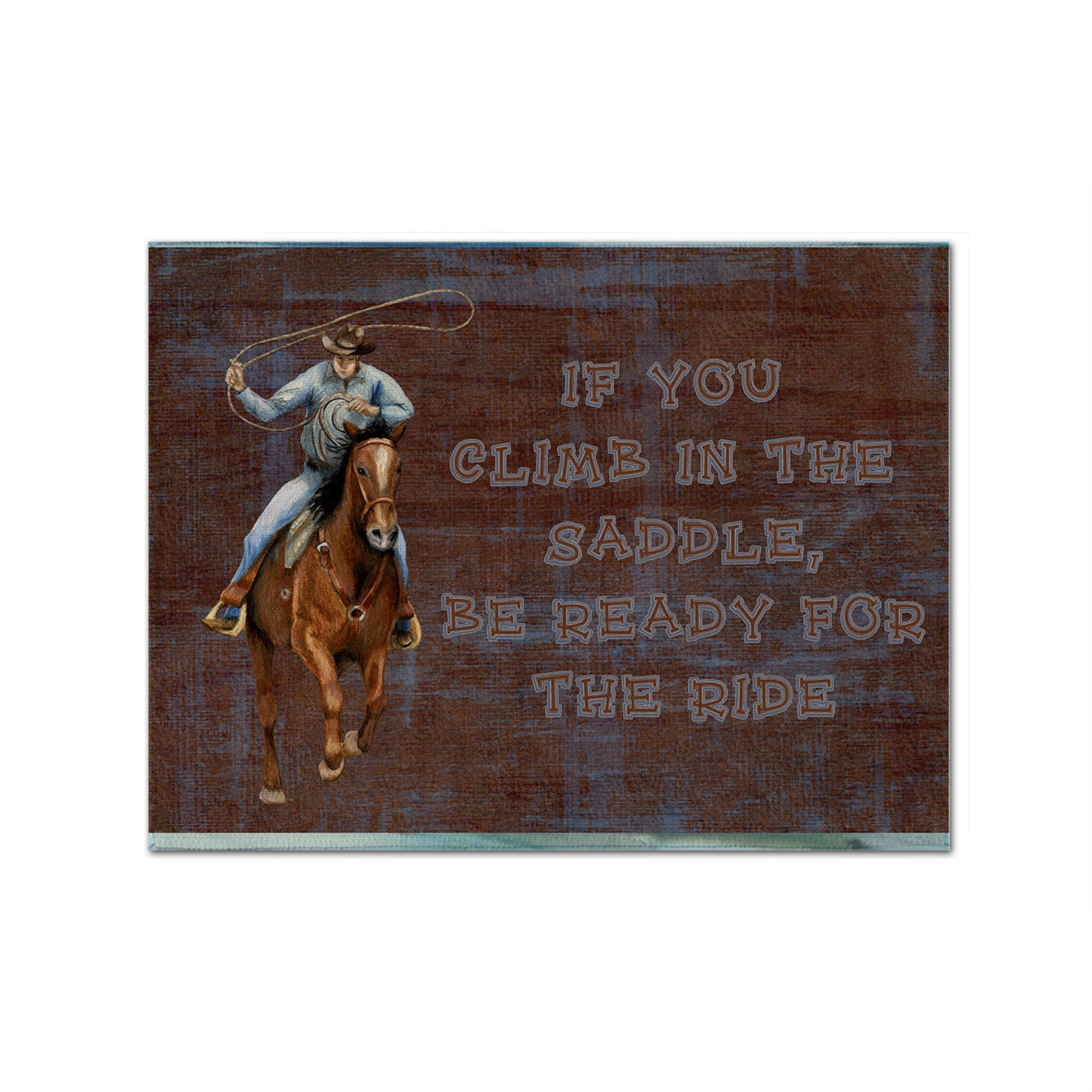 Caroline'S Treasures Sb3061Plmt Roper Horse If You Climb In The Saddle Be Ready For The Ride Fabric Placemat, Multicolor