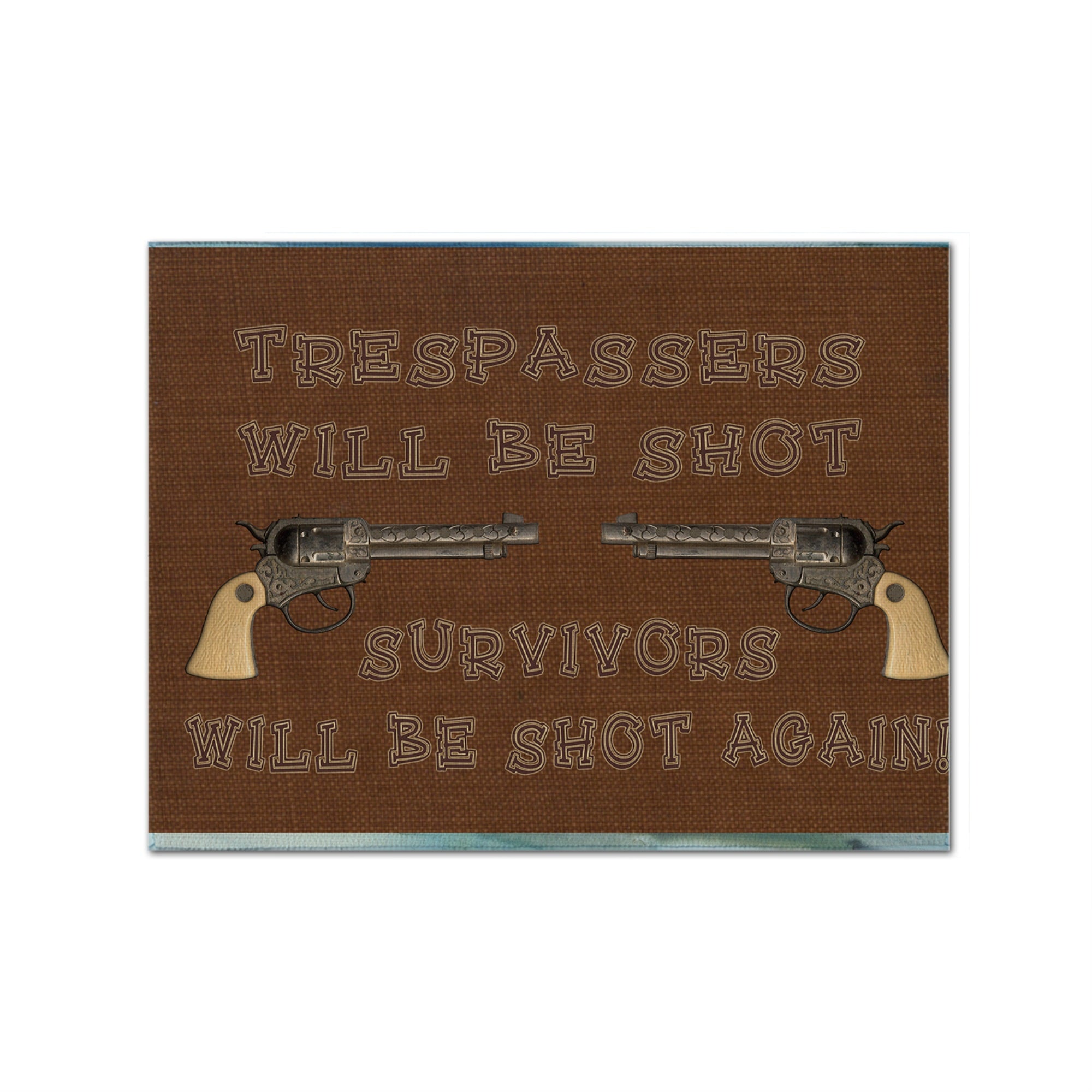 Caroline'S Treasures Sb3063Plmt Trespassers Will Be Shot Fabric Placemat, Multicolor