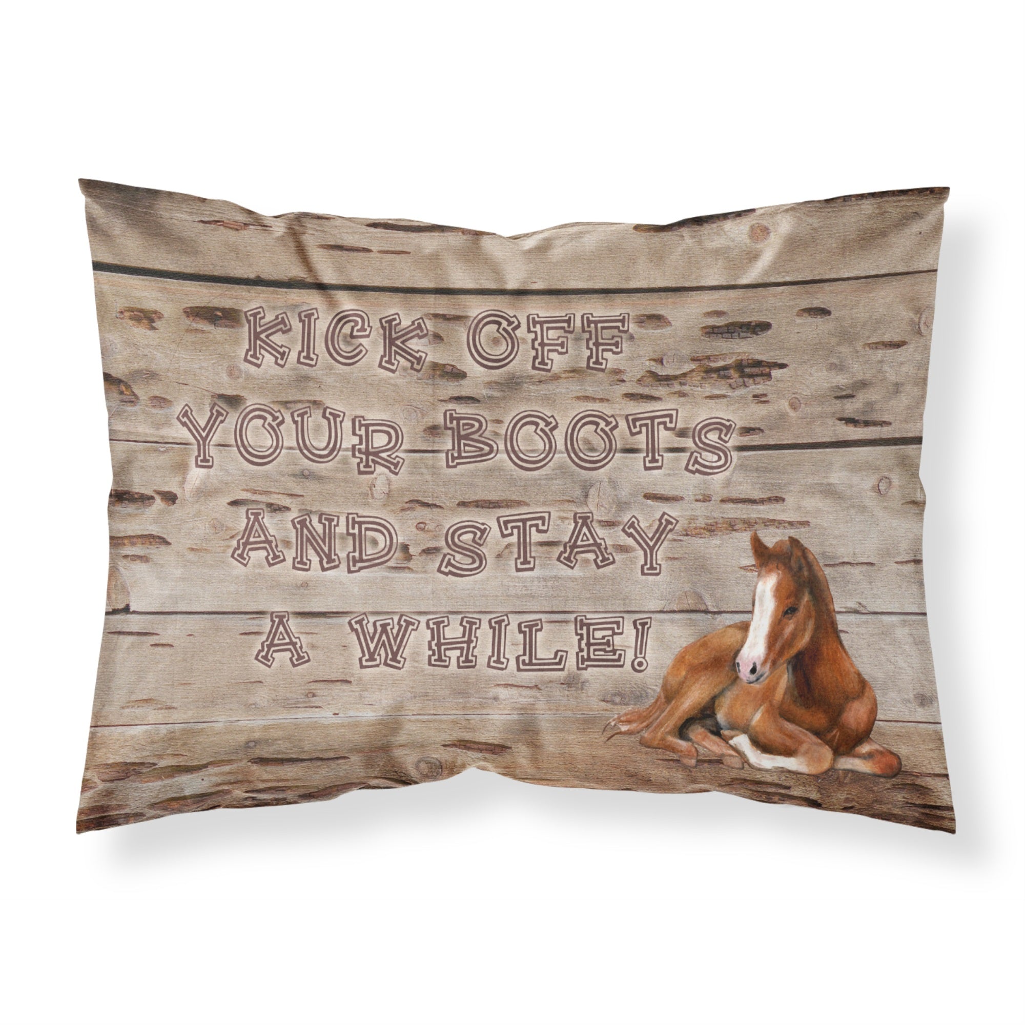Caroline'S Treasures Sb3064Pillowcase Kick Off Your Boots And Stay A While Moisture Wicking Fabric Standard Pillowcase, Large,