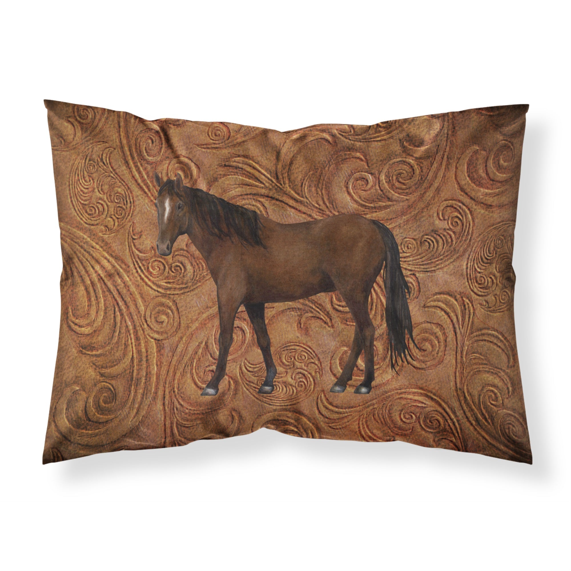 Caroline'S Treasures Sb3066Pillowcase Horse Moisture Wicking Fabric Standard Pillowcase, Large, Multicolor