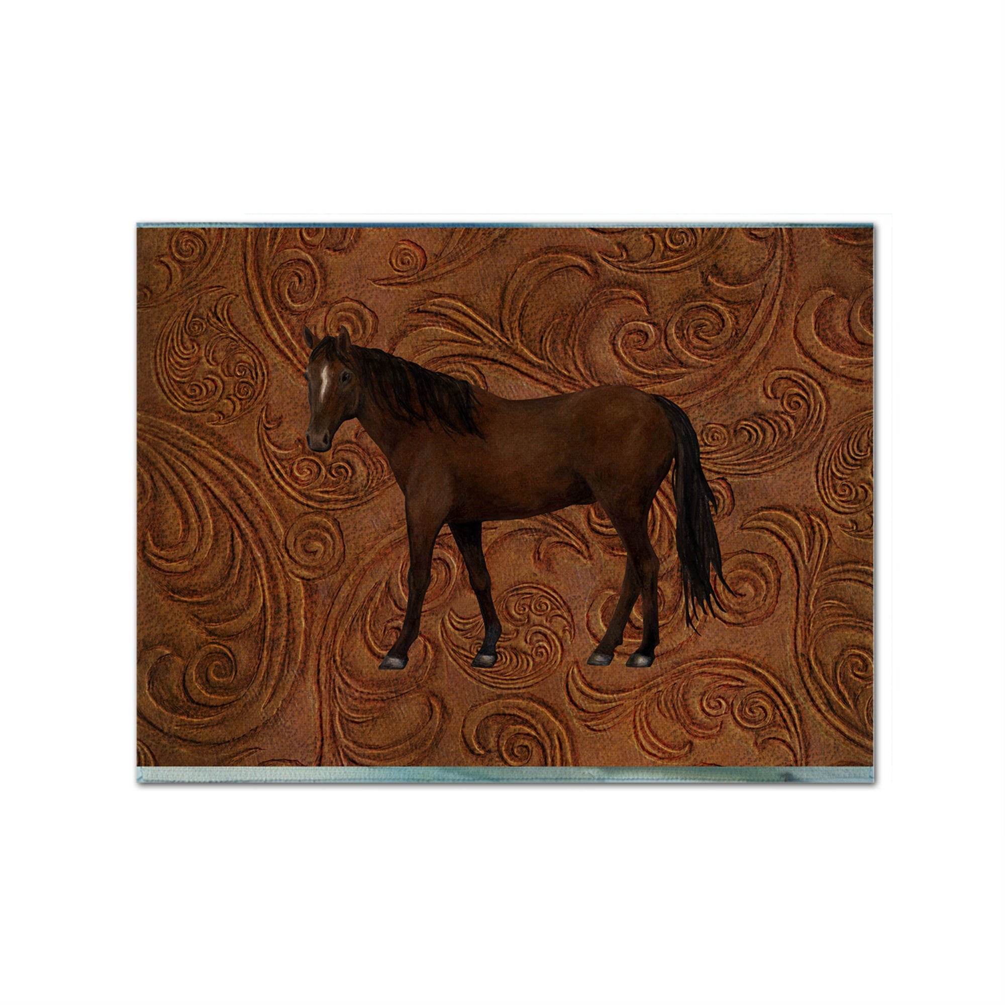 Caroline'S Treasures Sb3066Plmt Horse Fabric Placemat, Multicolor