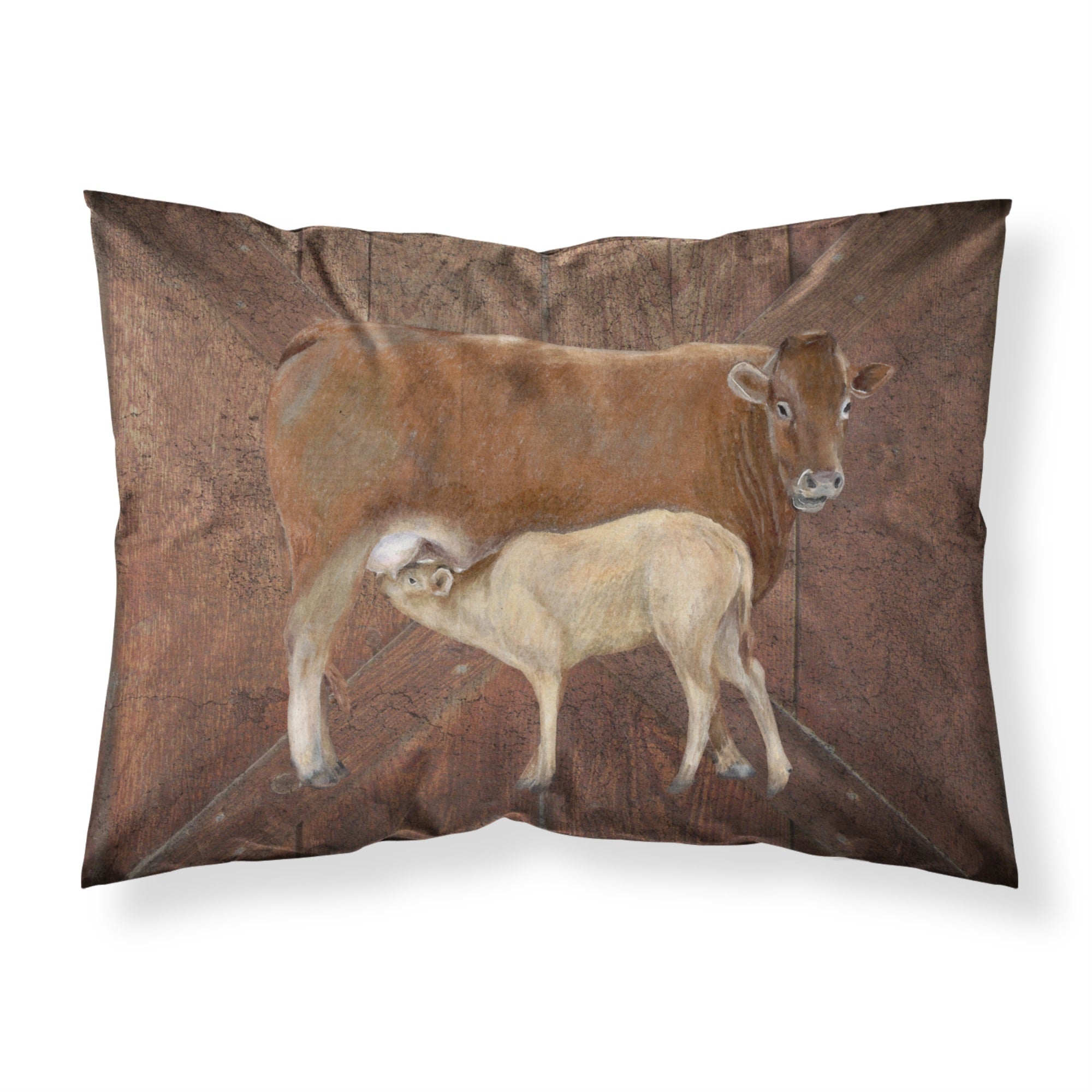 Caroline'S Treasures Sb3074Pillowcase Cow Momma And Baby Moisture Wicking Fabric Standard Pillowcase, Large, Multicolor