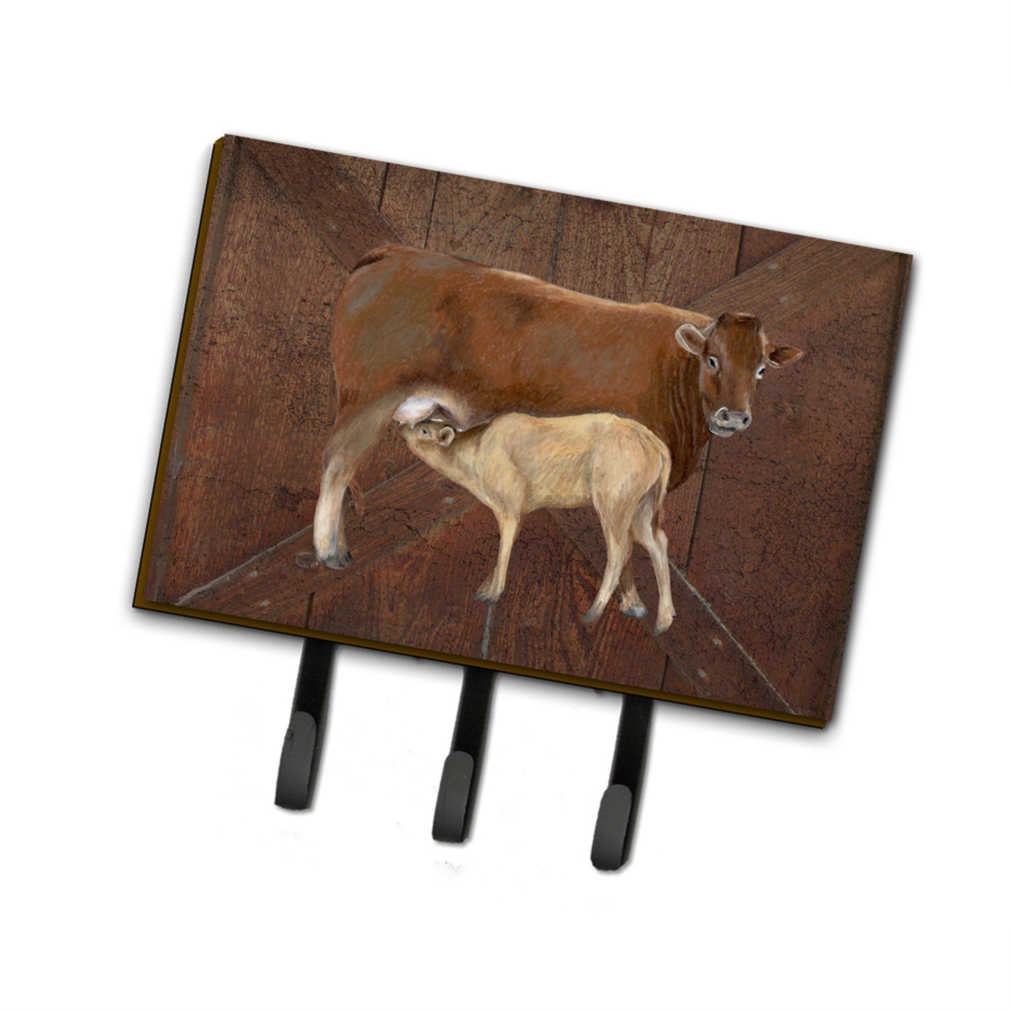 Caroline'S Treasures Sb3074Th68 Cow Momma And Baby Leash Or Key Holder, Large, Multicolor