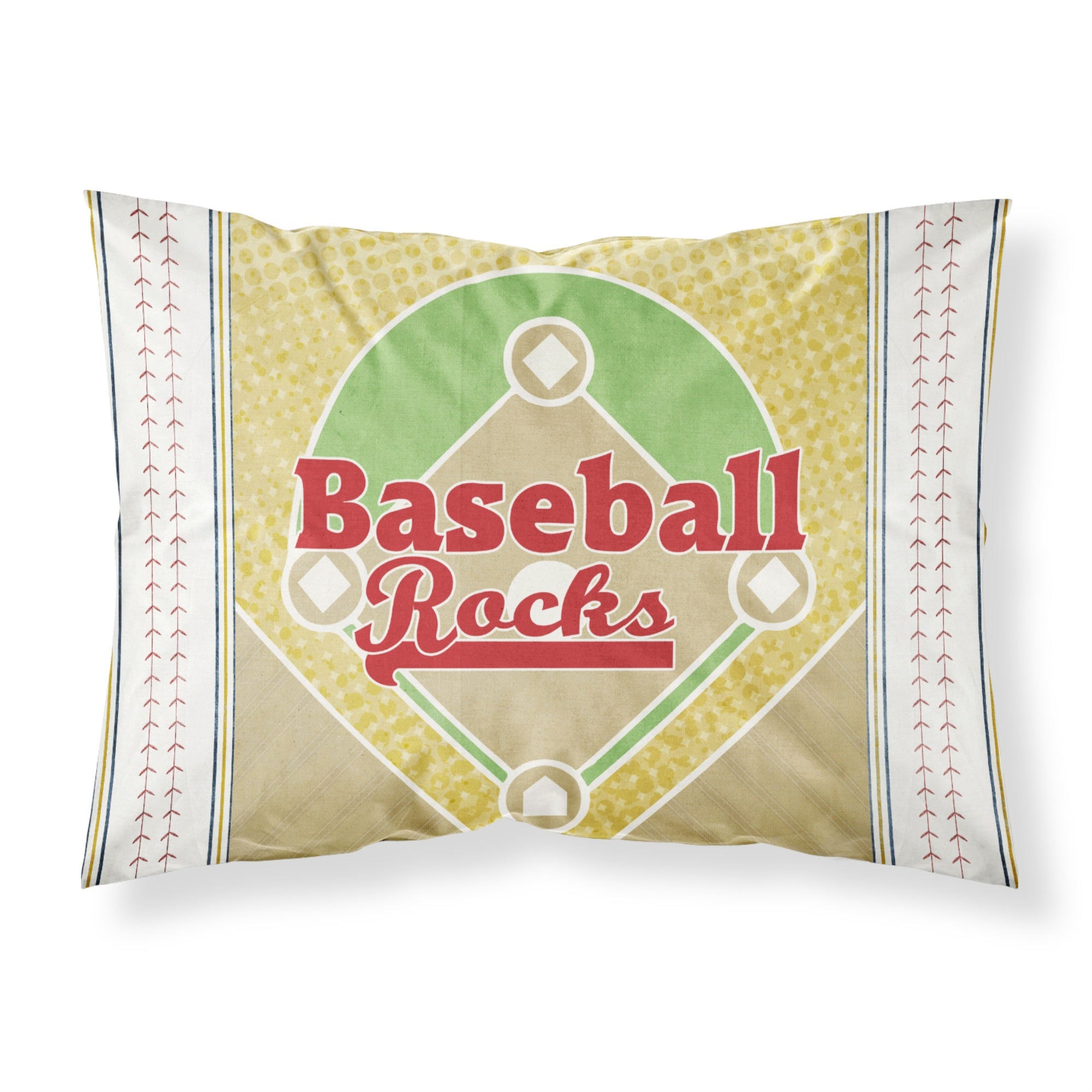 Caroline'S Treasures Sb3077Pillowcase Baseball Rules Moisture Wicking Fabric Standard Pillowcase, Large, Multicolor
