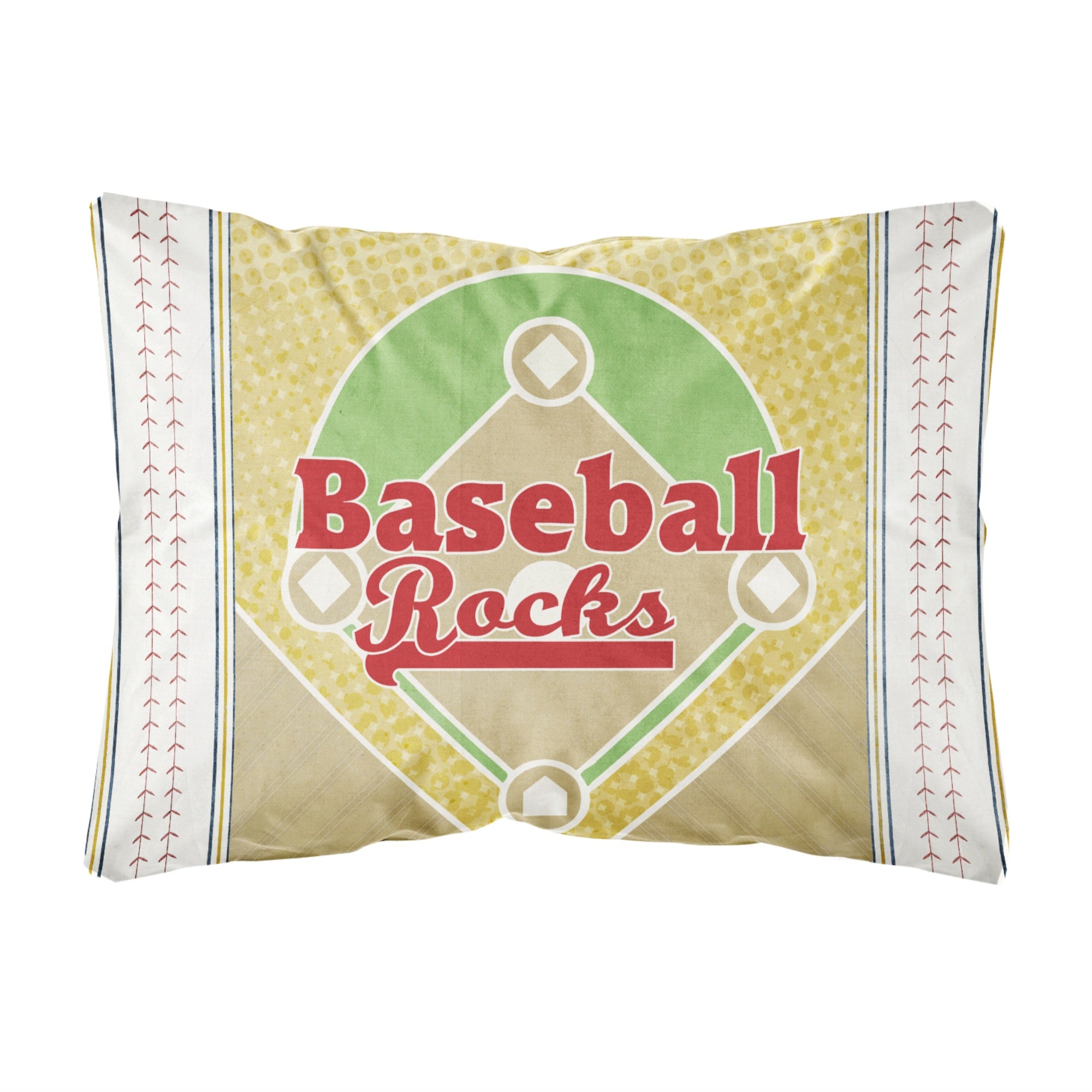 Caroline'S Treasures Sb3077Pw1216 Baseball Rules Canvas Fabric Decorative Pillow, Large, Multicolor