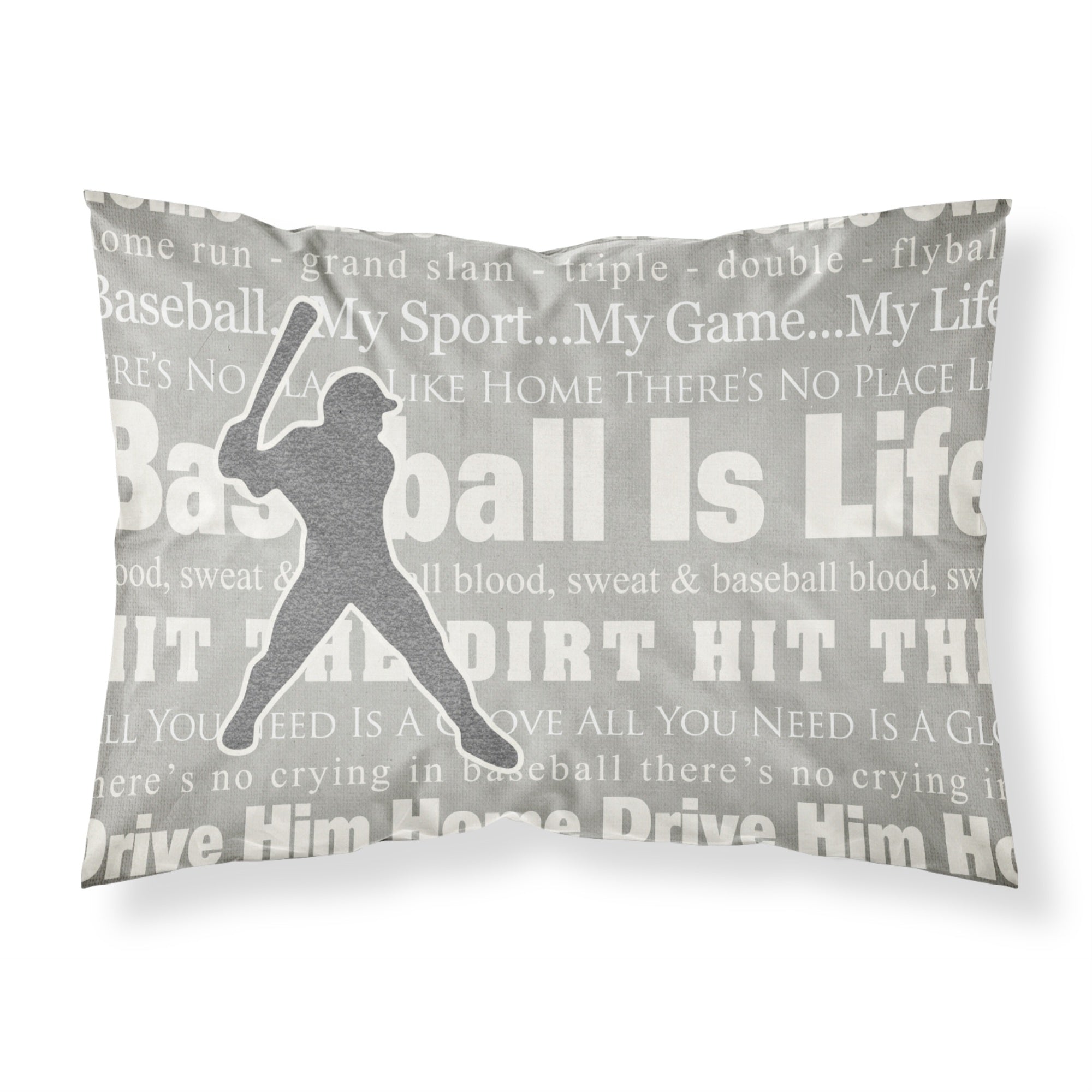 Caroline'S Treasures Sb3078Pillowcase Baseball Is Life Moisture Wicking Fabric Standard Pillowcase, Large, Multicolor