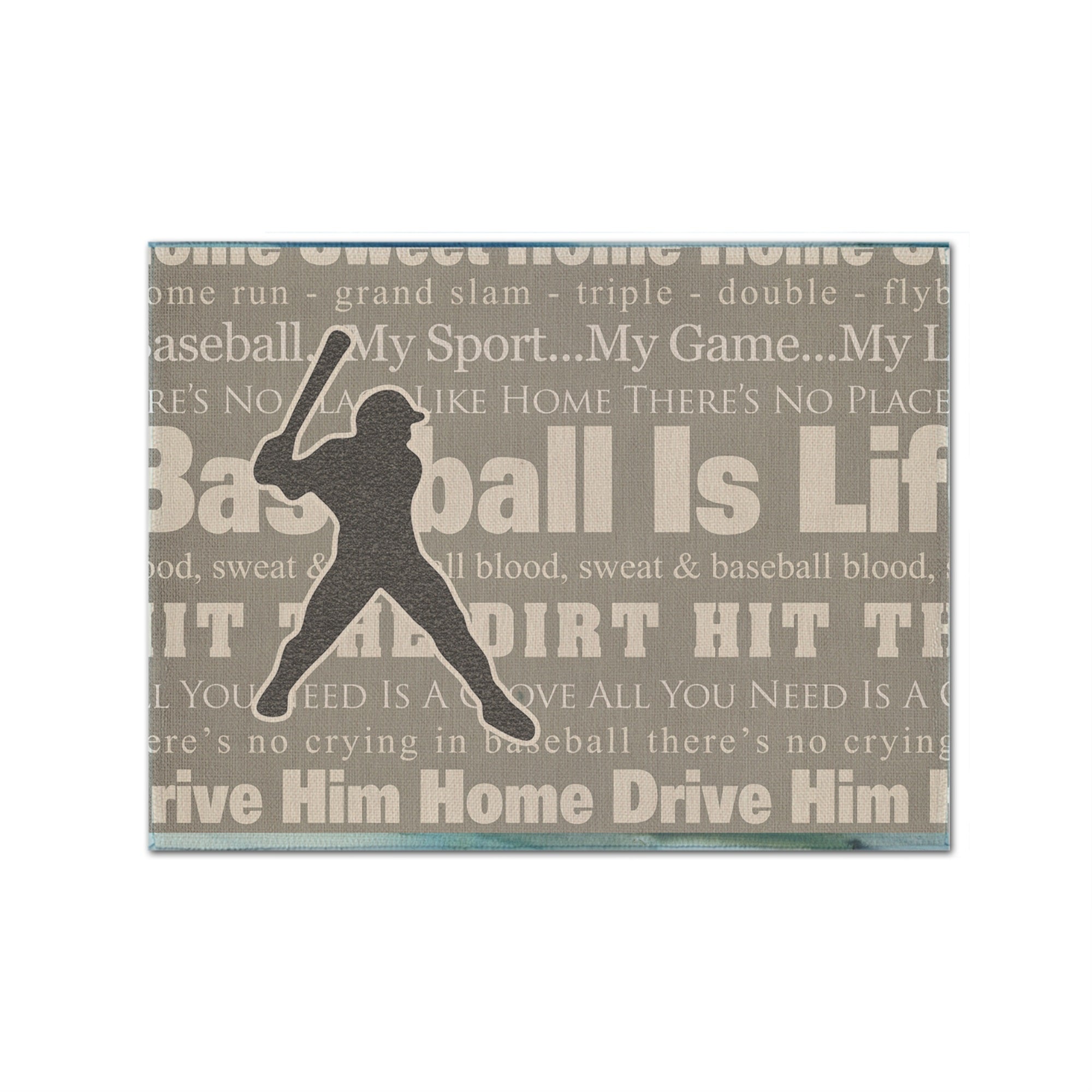 Caroline'S Treasures Sb3078Plmt Baseball Is Life Fabric Placemat, Multicolor