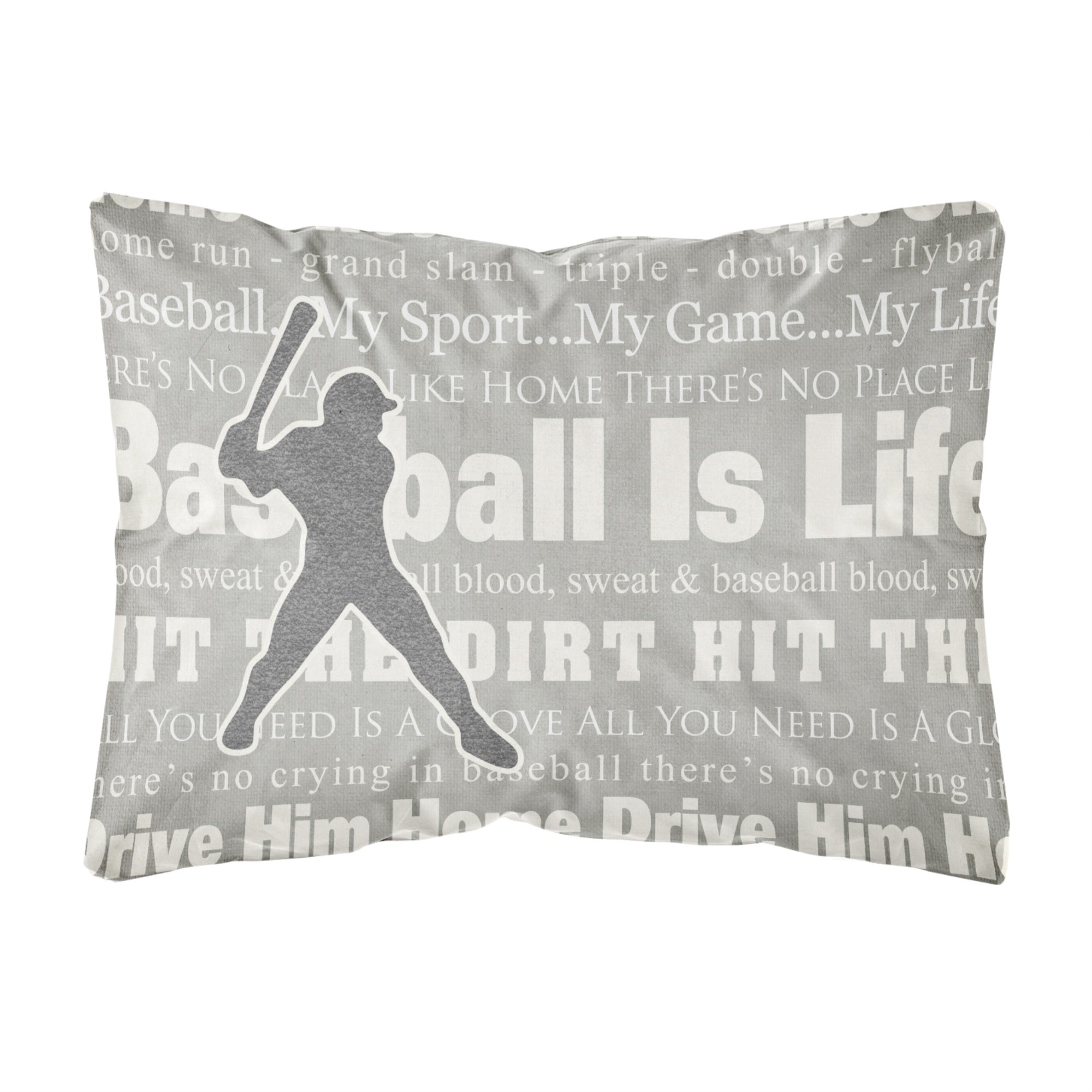 Caroline'S Treasures Sb3078Pw1216 Baseball Is Life Canvas Fabric Decorative Pillow, Large, Multicolor