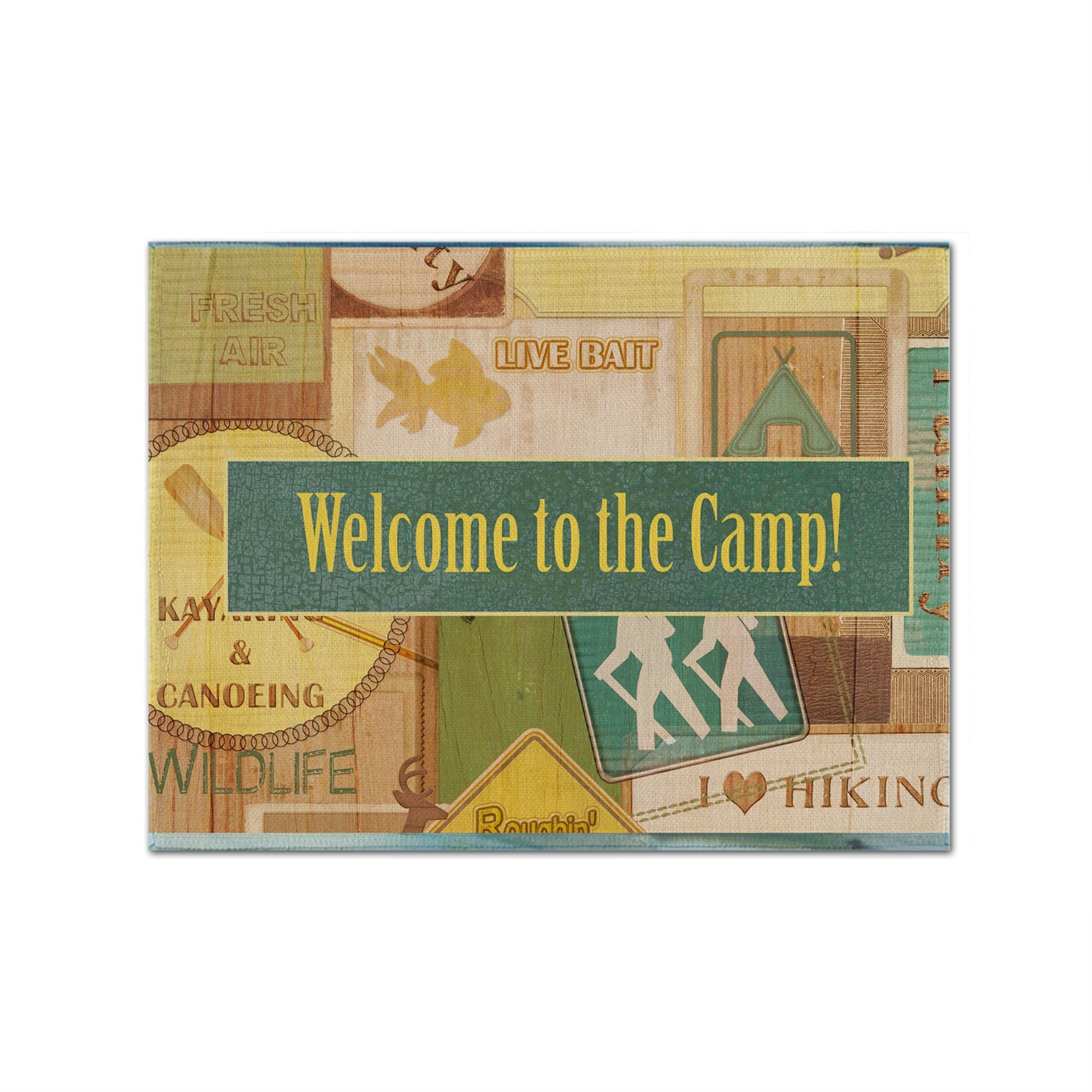 Caroline'S Treasures Sb3080Plmt Welcome To The Camp Fabric Placemat, Multicolor