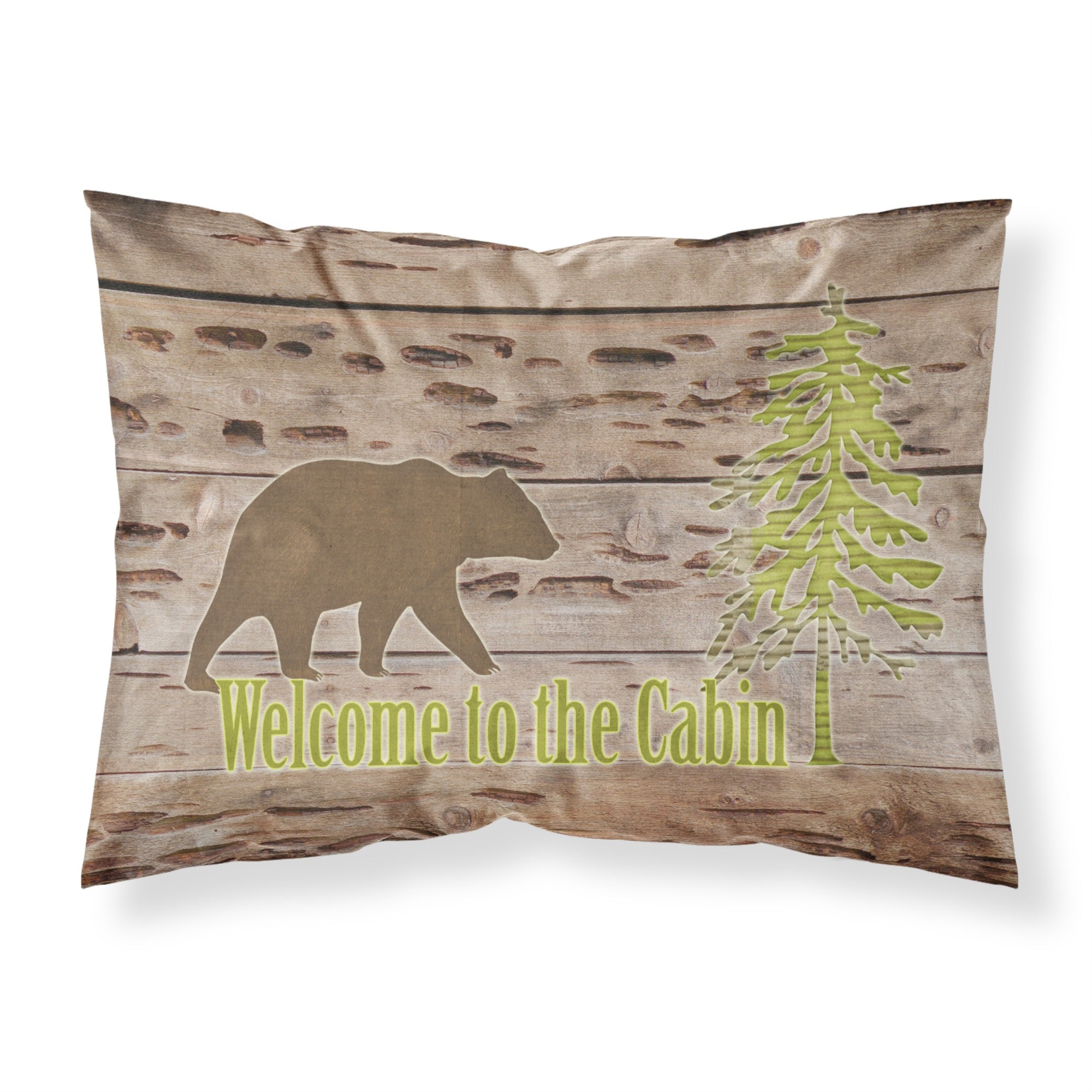 Caroline'S Treasures Sb3081Pillowcase Welcome To The Cabin Moisture Wicking Fabric Standard Pillowcase, Large, Multicolor