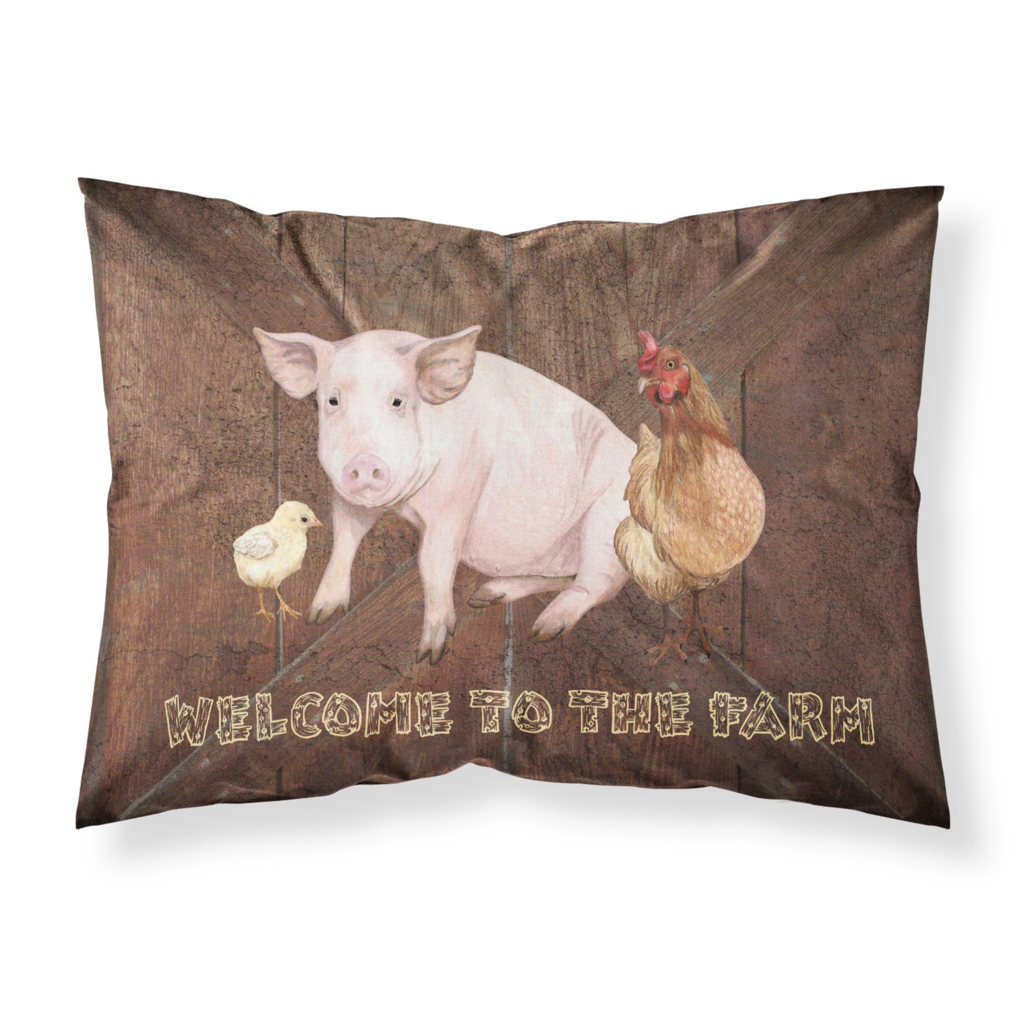 Caroline'S Treasures Sb3083Pillowcase Welcome To The Farm With The Pig And Chicken Moisture Wicking Fabric Standard Pillowcase