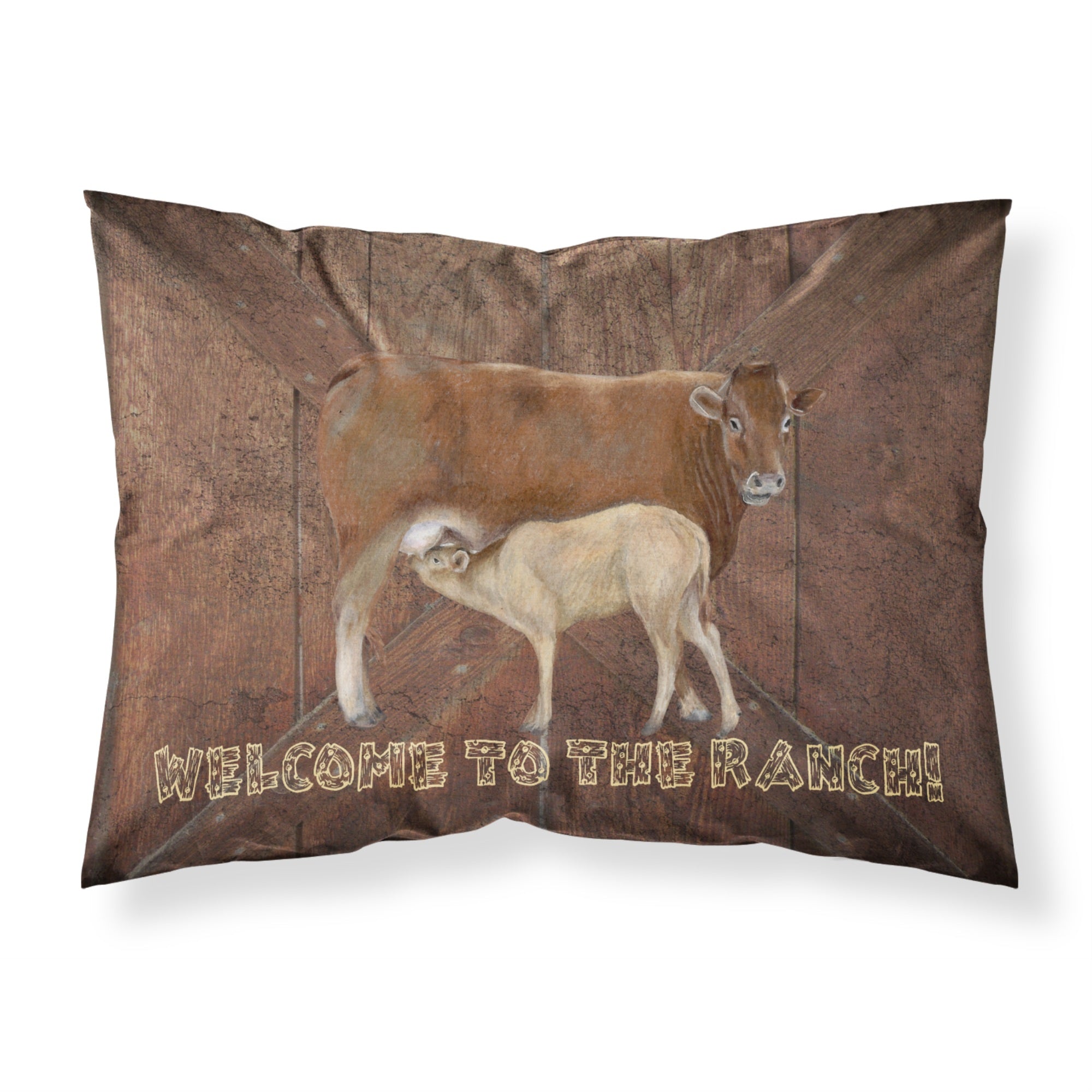 Caroline'S Treasures Sb3084Pillowcase Welcome To The Ranch With The Cow And Baby Moisture Wicking Fabric Standard Pillowcase,