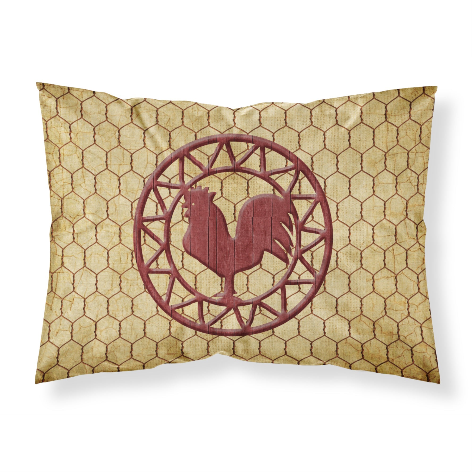 Caroline'S Treasures Sb3085Pillowcase Rooster Chicken Coop Moisture Wicking Fabric Standard Pillowcase, Large, Multicolor