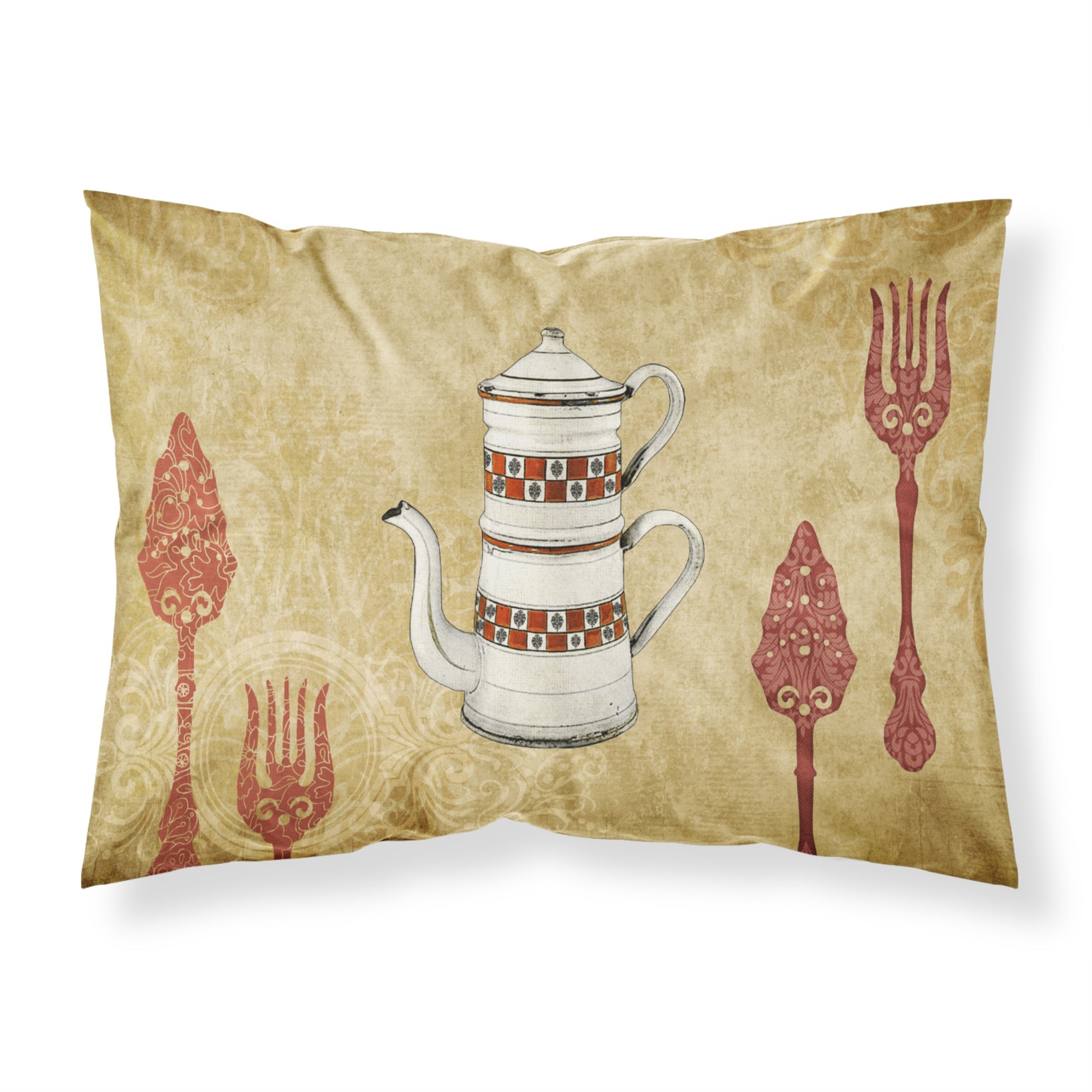 Caroline'S Treasures Sb3088Pillowcase Teapot Welcome Moisture Wicking Fabric Standard Pillowcase, Large, Multicolor