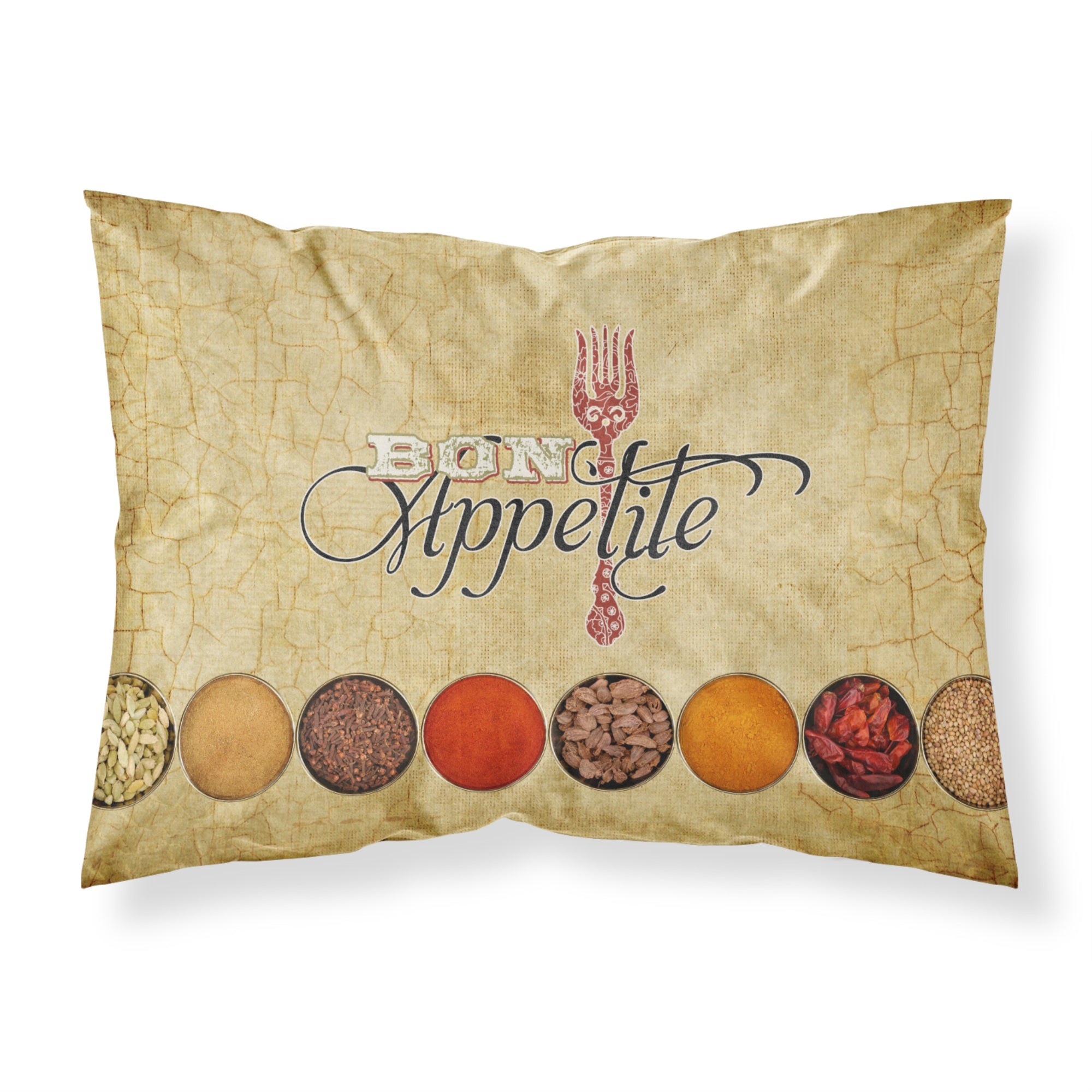 Caroline'S Treasures Bon Appetite And Spices Moisture Wicking Fabric Standard Pillowcases, Large, Multicolor
