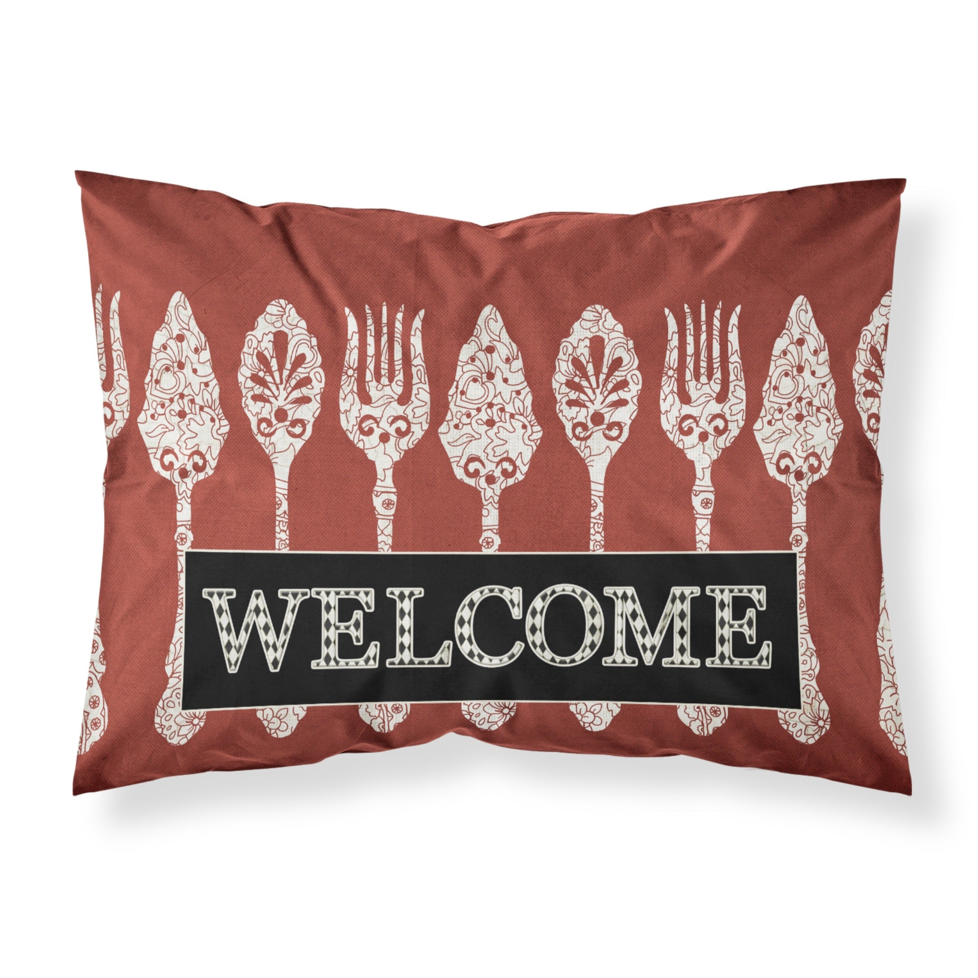 Caroline'S Treasures Sb3090Pillowcase Serving Spoons Welcome Moisture Wicking Fabric Standard Pillowcase, Large, Multicolor