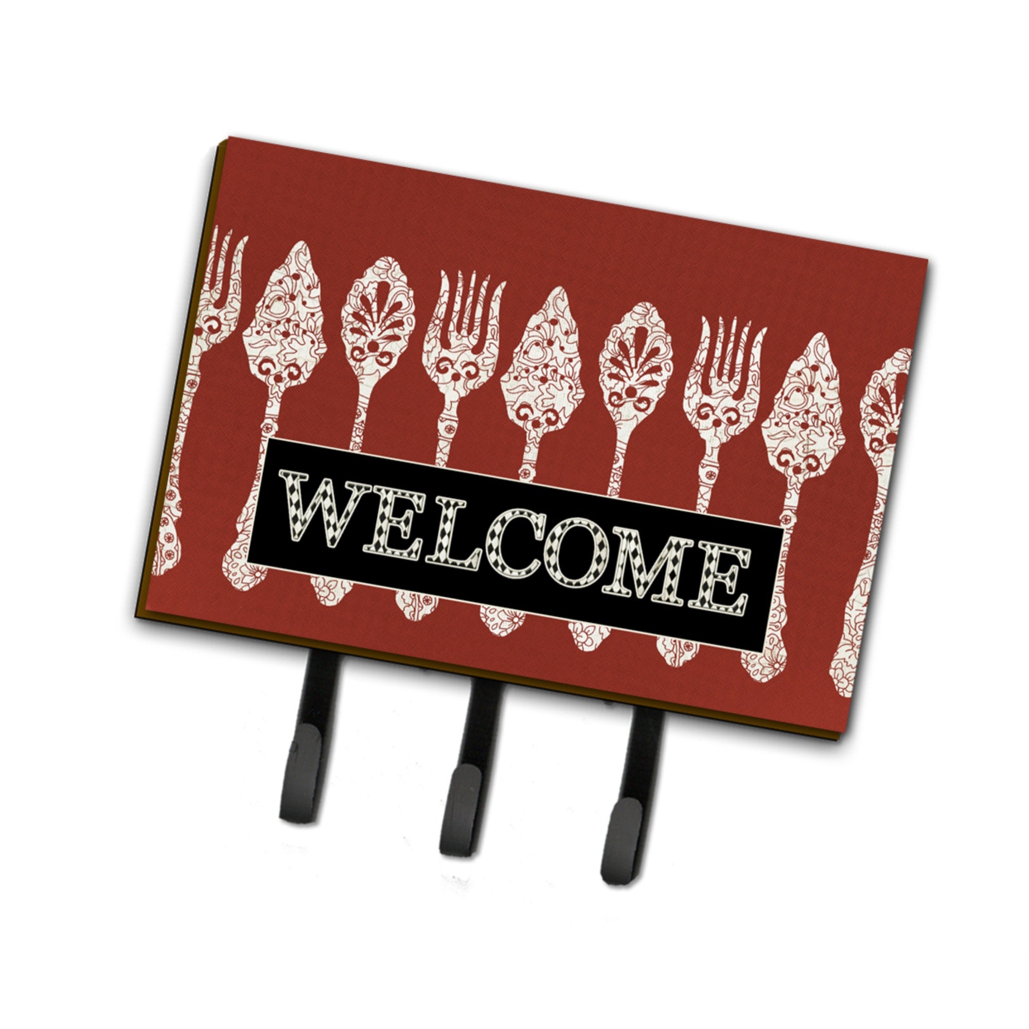 Caroline'S Treasures Sb3090Th68 Serving Spoons Welcome Leash Or Key Holder, Large, Multicolor