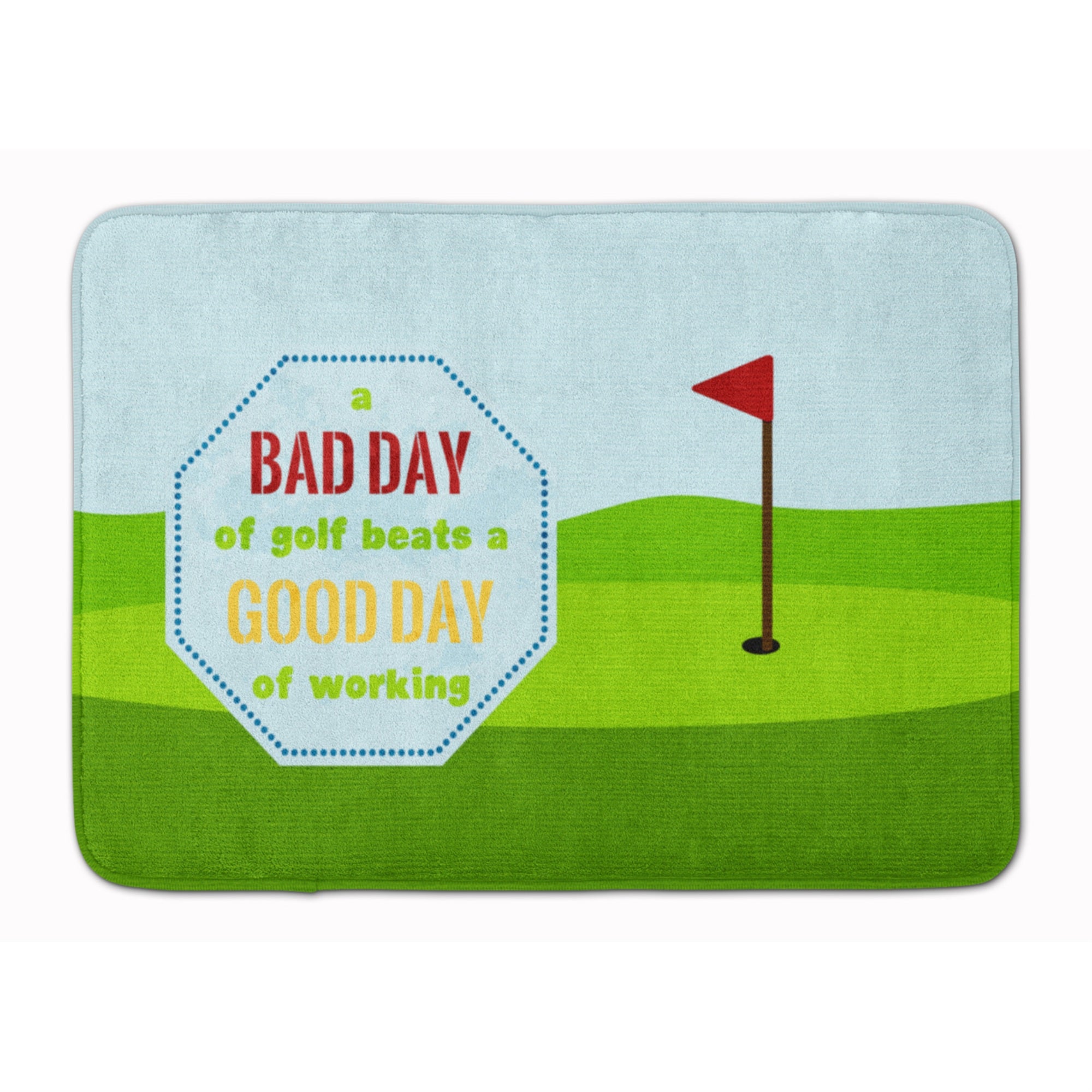 Caroline'S Treasures Bad Day At Golf Floor Mat, 19 X 27, Multicolor