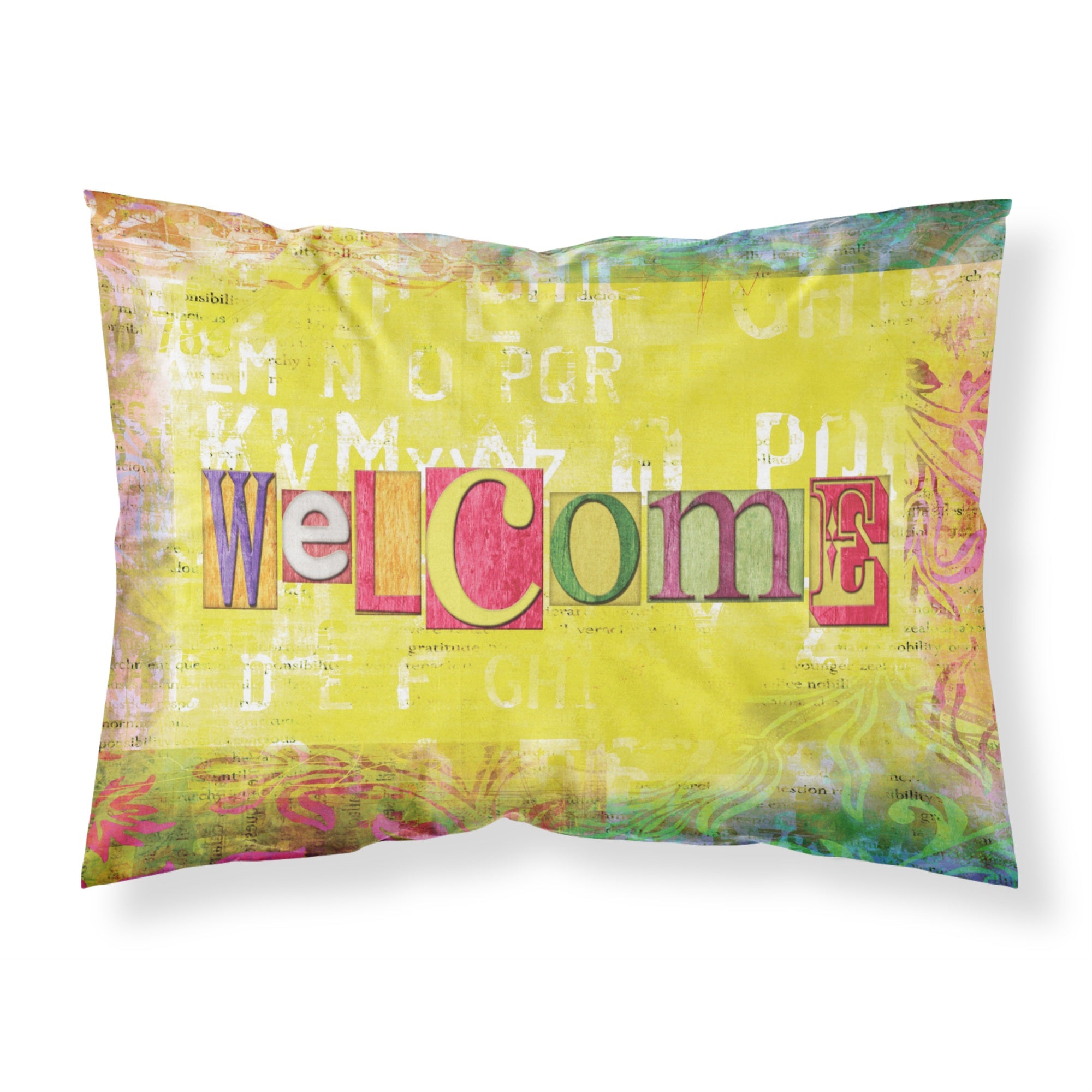 Caroline'S Treasures Sb3097Pillowcase Artsy Welcome Moisture Wicking Fabric Standard Pillowcase, Large, Multicolor