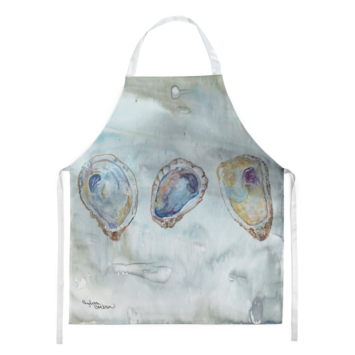 Caroline'S Treasures Sc2001Apron Oysters Watercolor Kitchen-Aprons, Multicolor